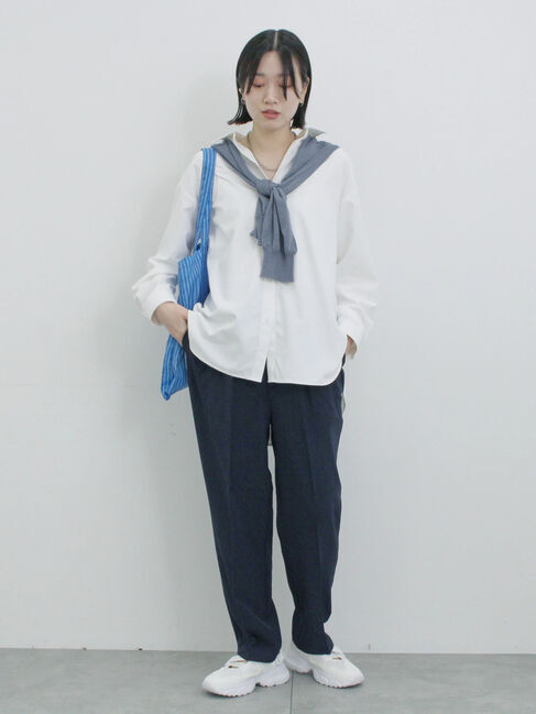 Samansa Mos2 blue「【イージーケア】マルチスタイルシャツ」|シャツ・ブラウス|