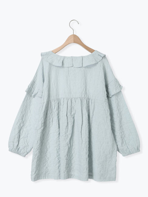 Samansa Mos2「襟フリルVネックチュニック」|シャツ・ブラウス|