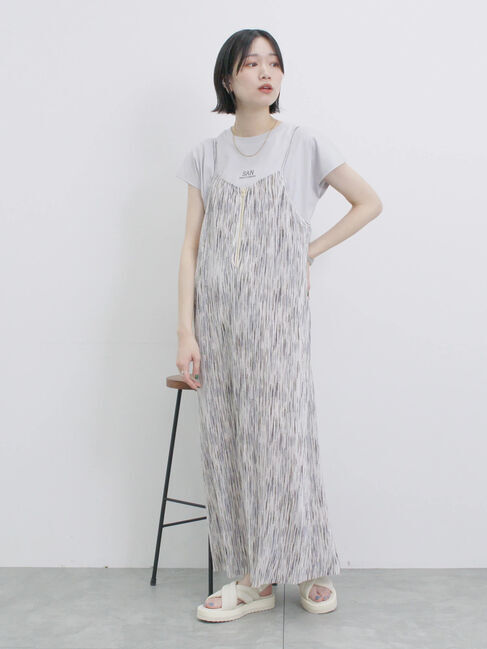 Samansa Mos2 blue「フレンチスリーブTシャツ」|Tシャツ・カットソー|