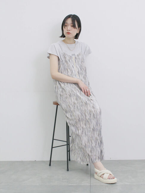 Samansa Mos2 blue「フレンチスリーブTシャツ」|Tシャツ・カットソー|