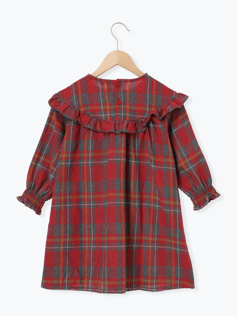  「チェックフリルワンピース」|ワンピース|