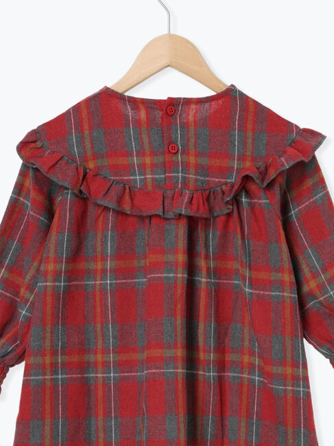  「チェックフリルワンピース」|ワンピース|