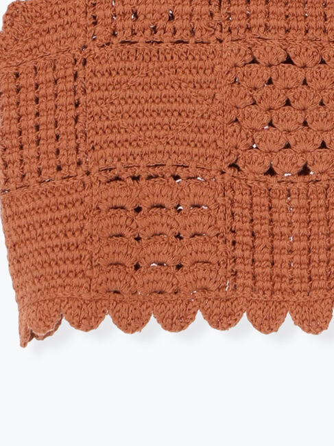 Samansa Mos2 Lagom「クロシェ風ニットベスト」|ダウンベスト・ベスト|