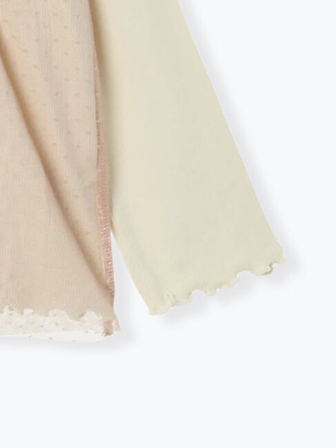 Samansa Mos2 Lagom「チュールドッキングカットソー」|Tシャツ・カットソー|