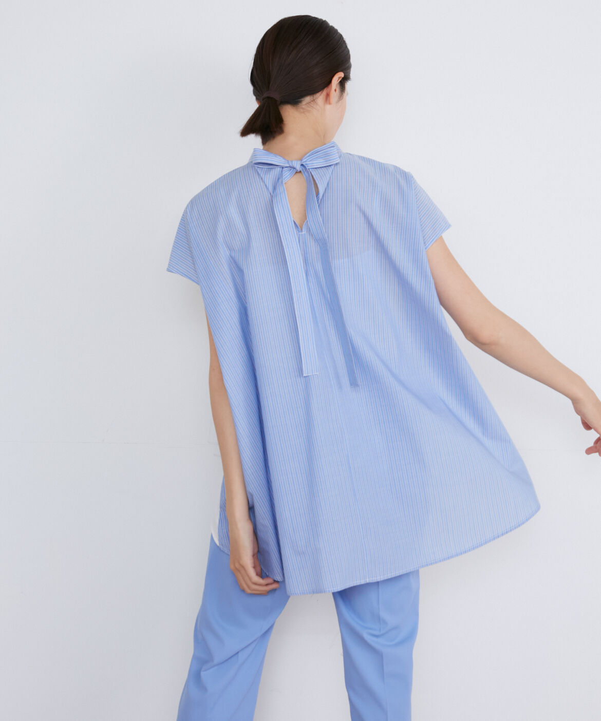 INED「バックリボンフレンチスリーブブラウス」|Tシャツ・カットソー|