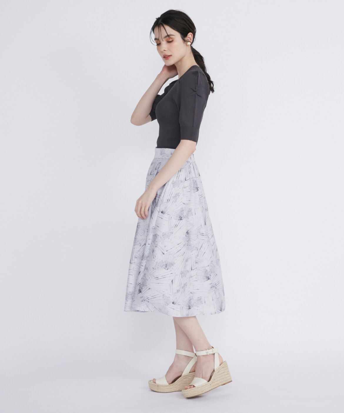 Maglie le cassetto「シェルプリントタックスカート」|スカート|