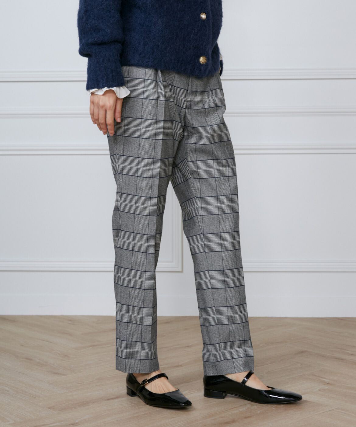 INED「ワンタックテーパードパンツ」|その他|グレンチェッ 5