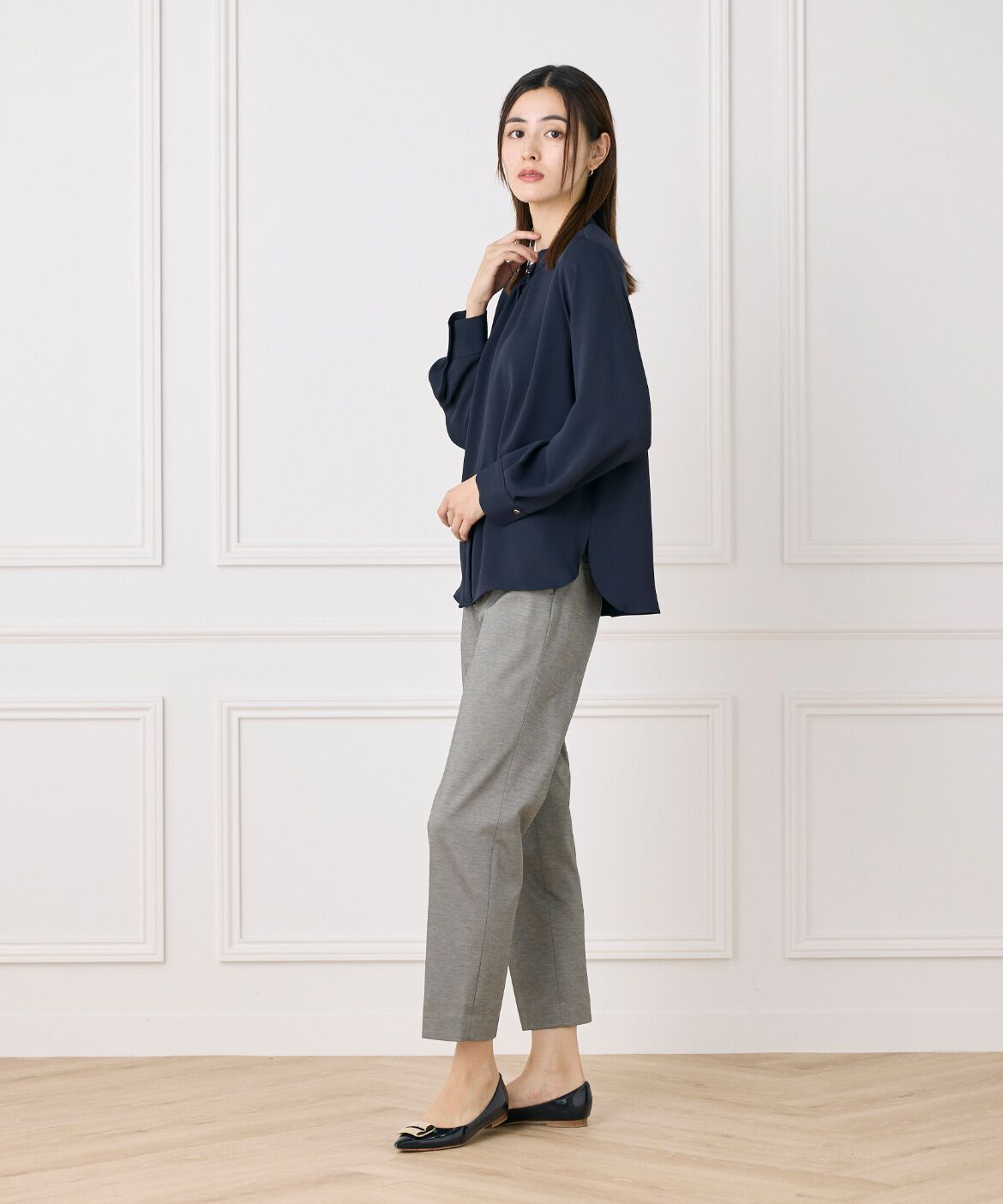 7-IDconcept.「スタンドカラーブラウス」|シャツ・ブラウス|