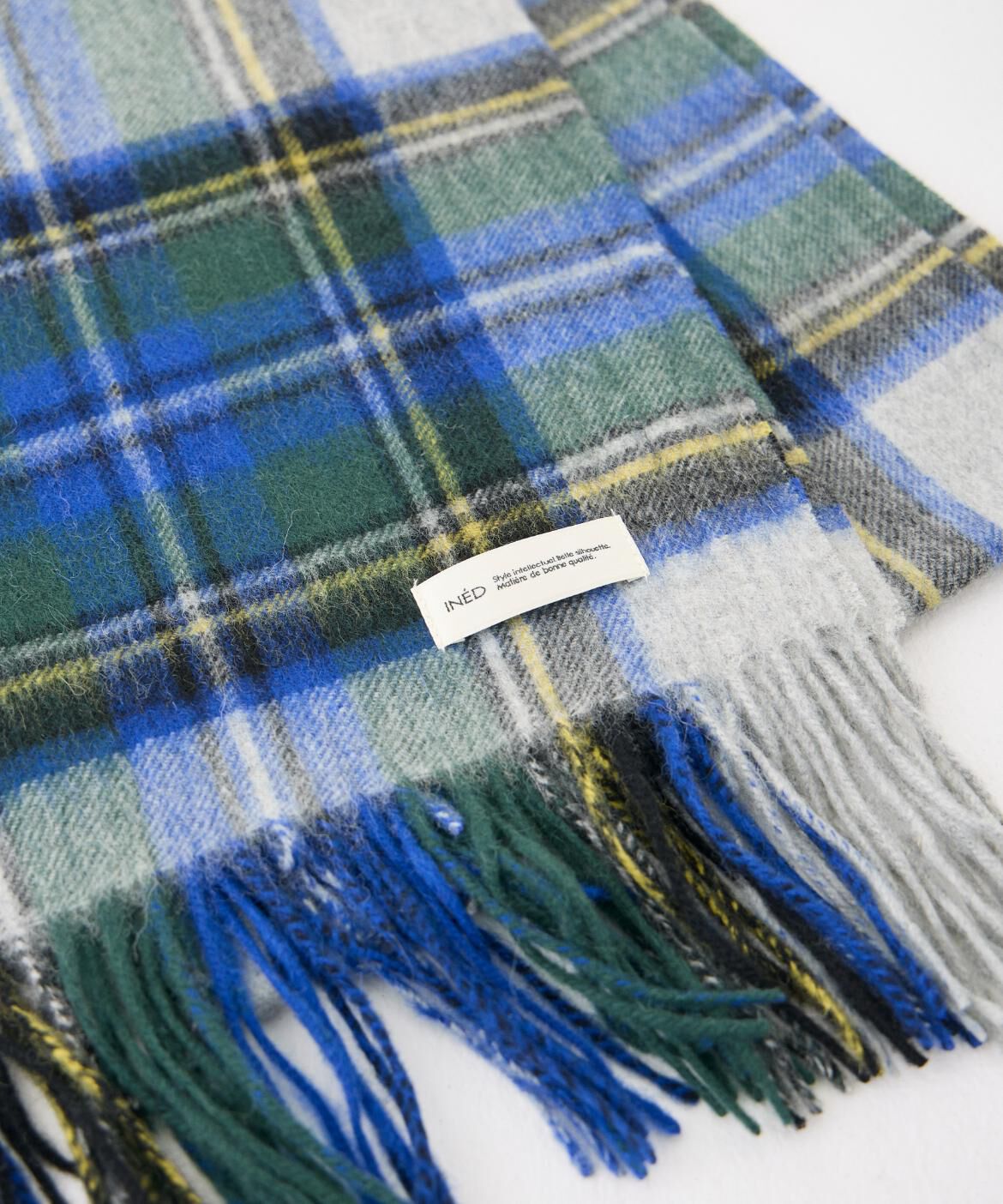 INED「ウールチェックストール」|マフラー|