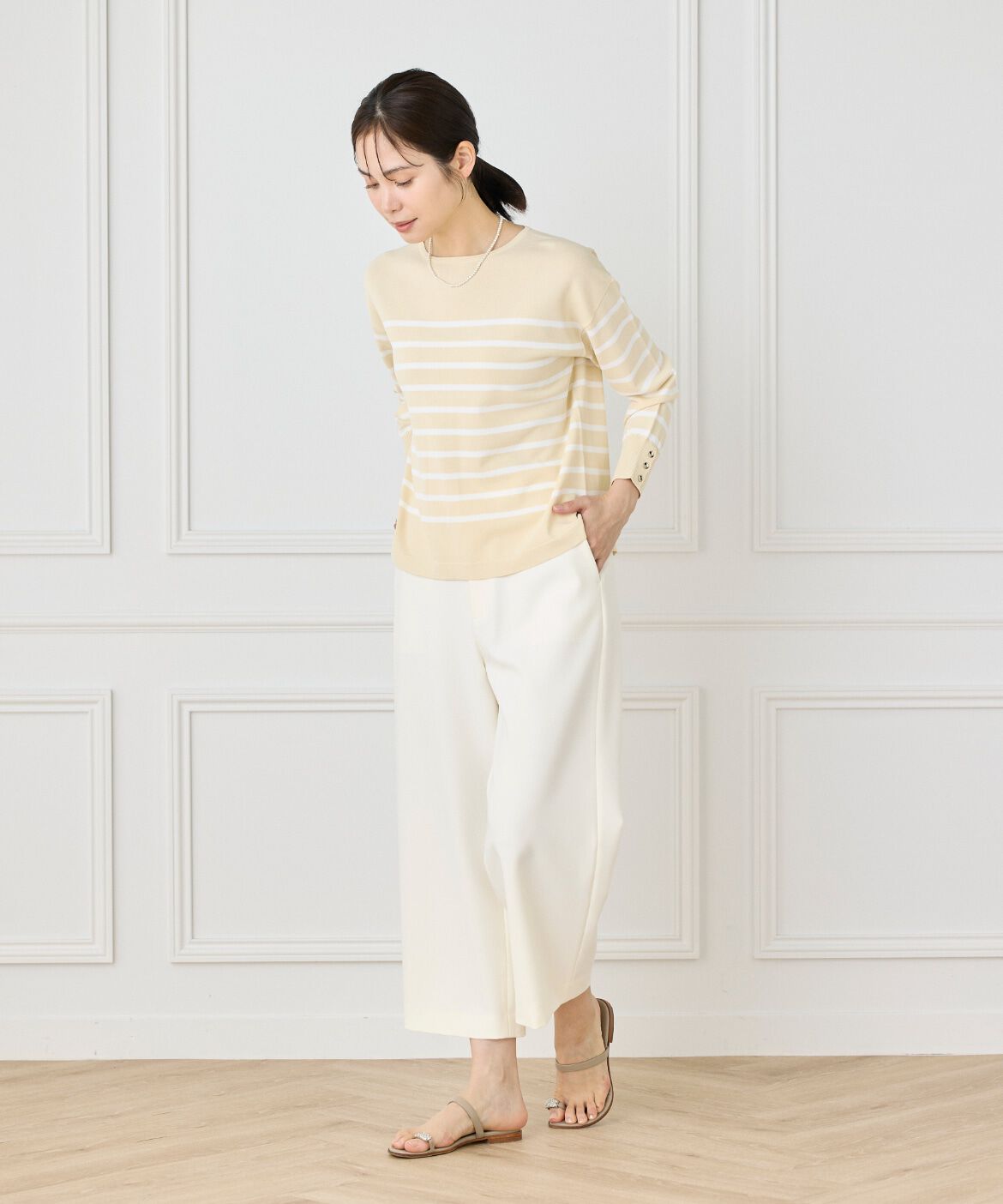 7-IDconcept.「ボーダーニットプルオーバー」|ニット・セーター|