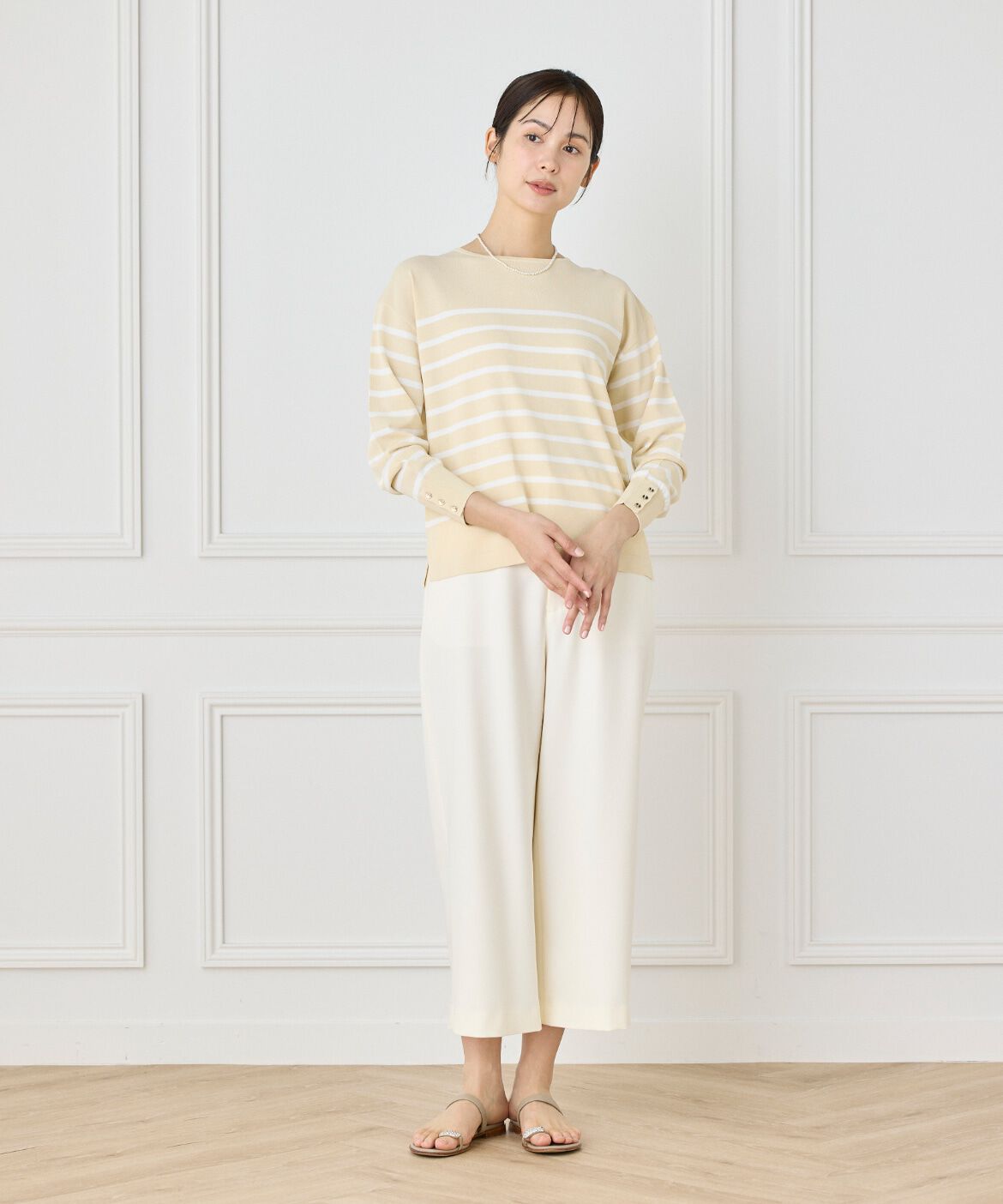 7-IDconcept.「ボーダーニットプルオーバー」|ニット・セーター|