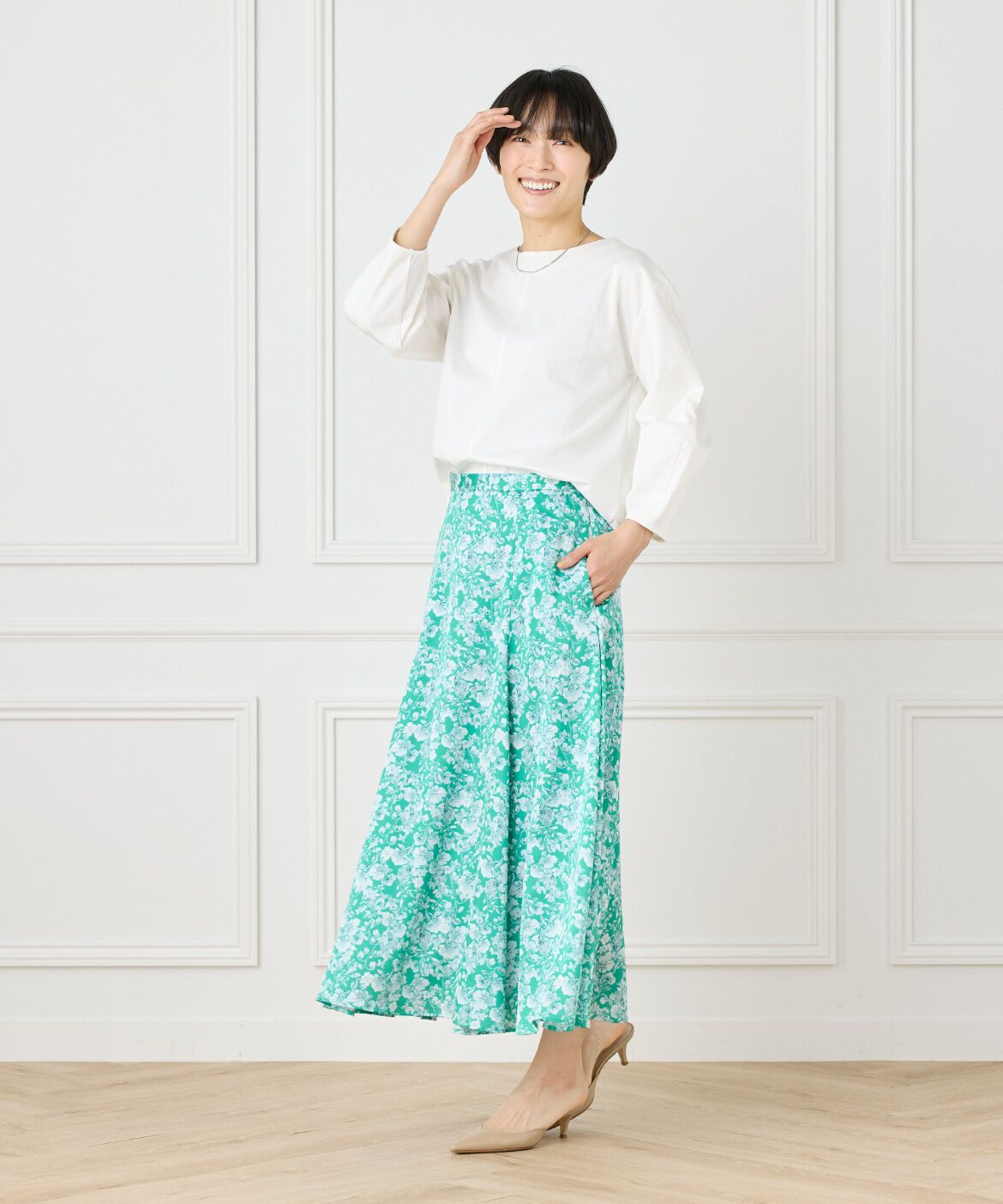 7-IDconcept.「《大きいサイズ》ふんわり袖プルオーバー」|Tシャツ・カットソー|