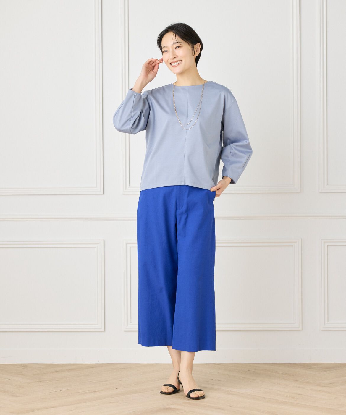 7-IDconcept.「《大きいサイズ》ふんわり袖プルオーバー」|Tシャツ・カットソー|