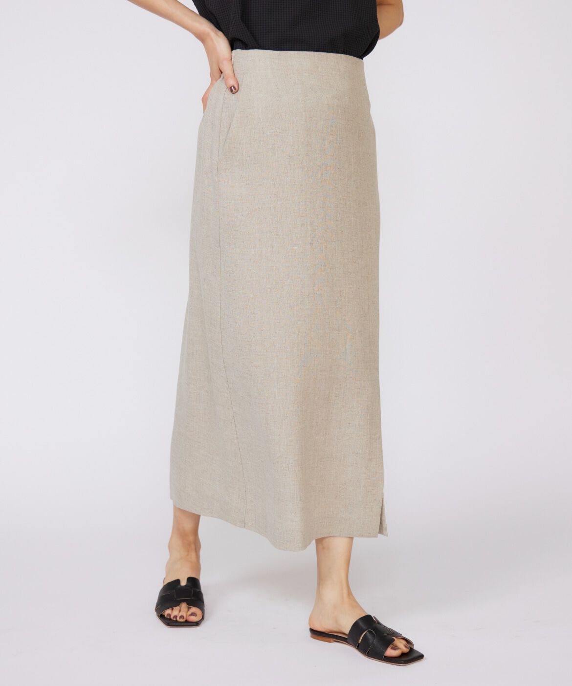 INED「ラップ風スカート」|タイト|