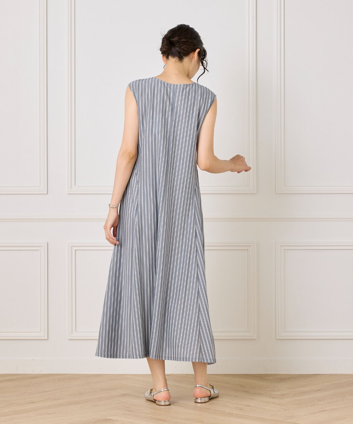 INED「ストライプフレアカットワンピース」|ワンピース|