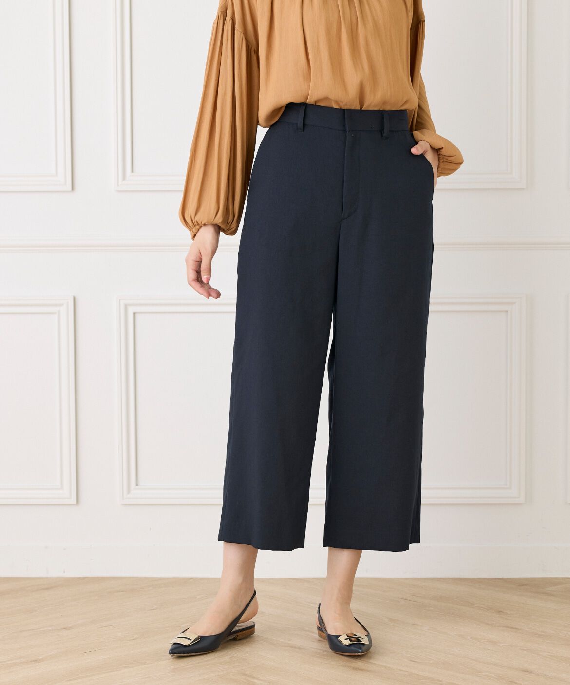 7-IDconcept.「ワイドクロップトパンツ」|その他|