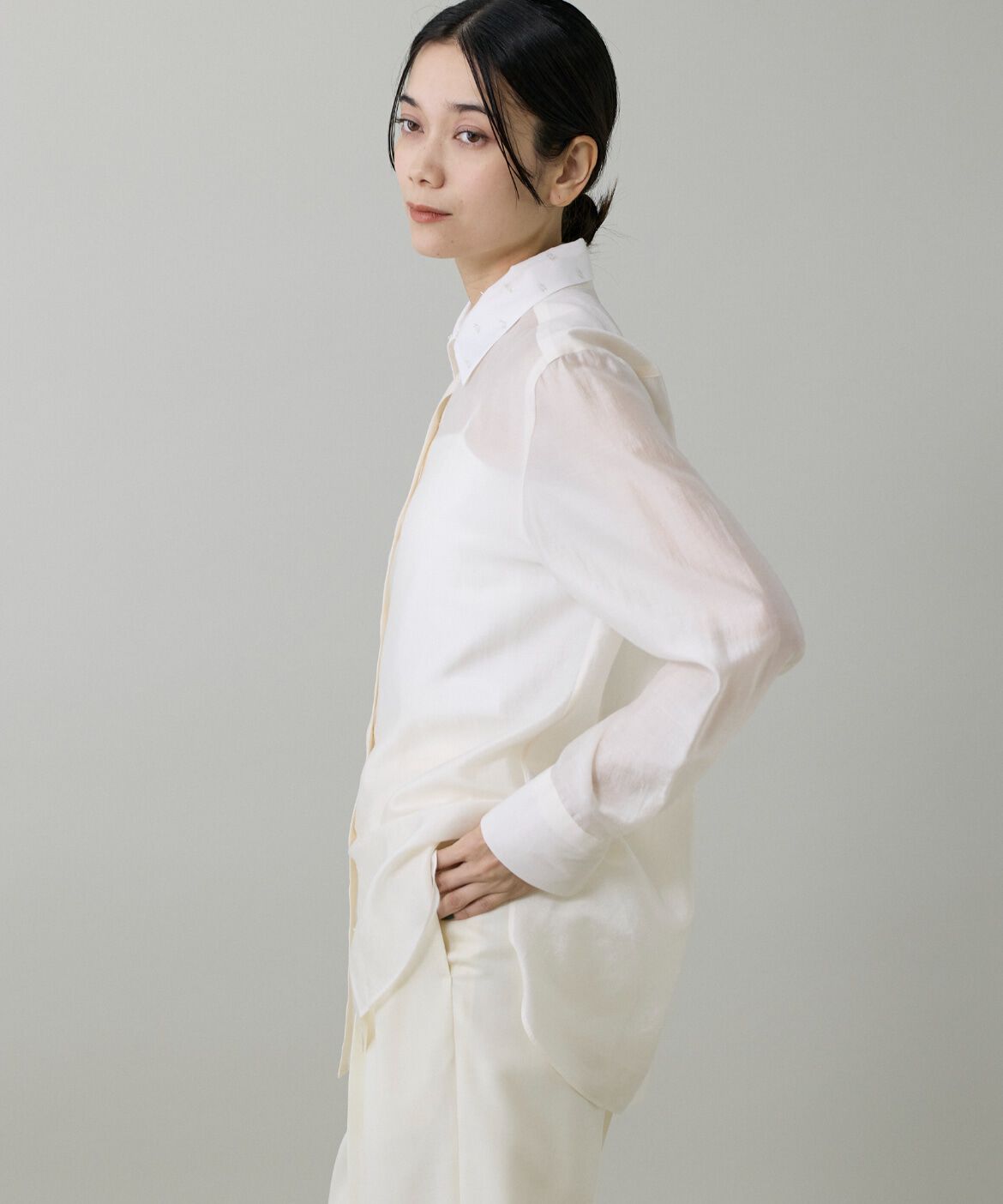 INED「ラメドットブラウス」|シャツ・ブラウス|