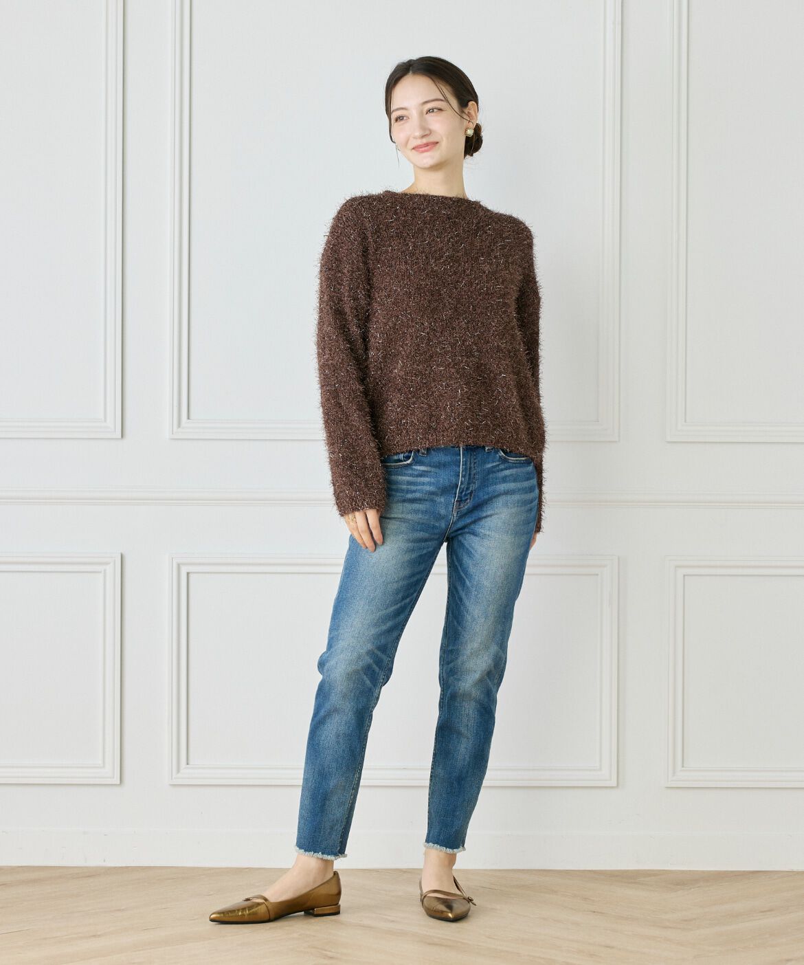 Le Souk「フェザーヤーンニットプルオーバー」|ニット・セーター|