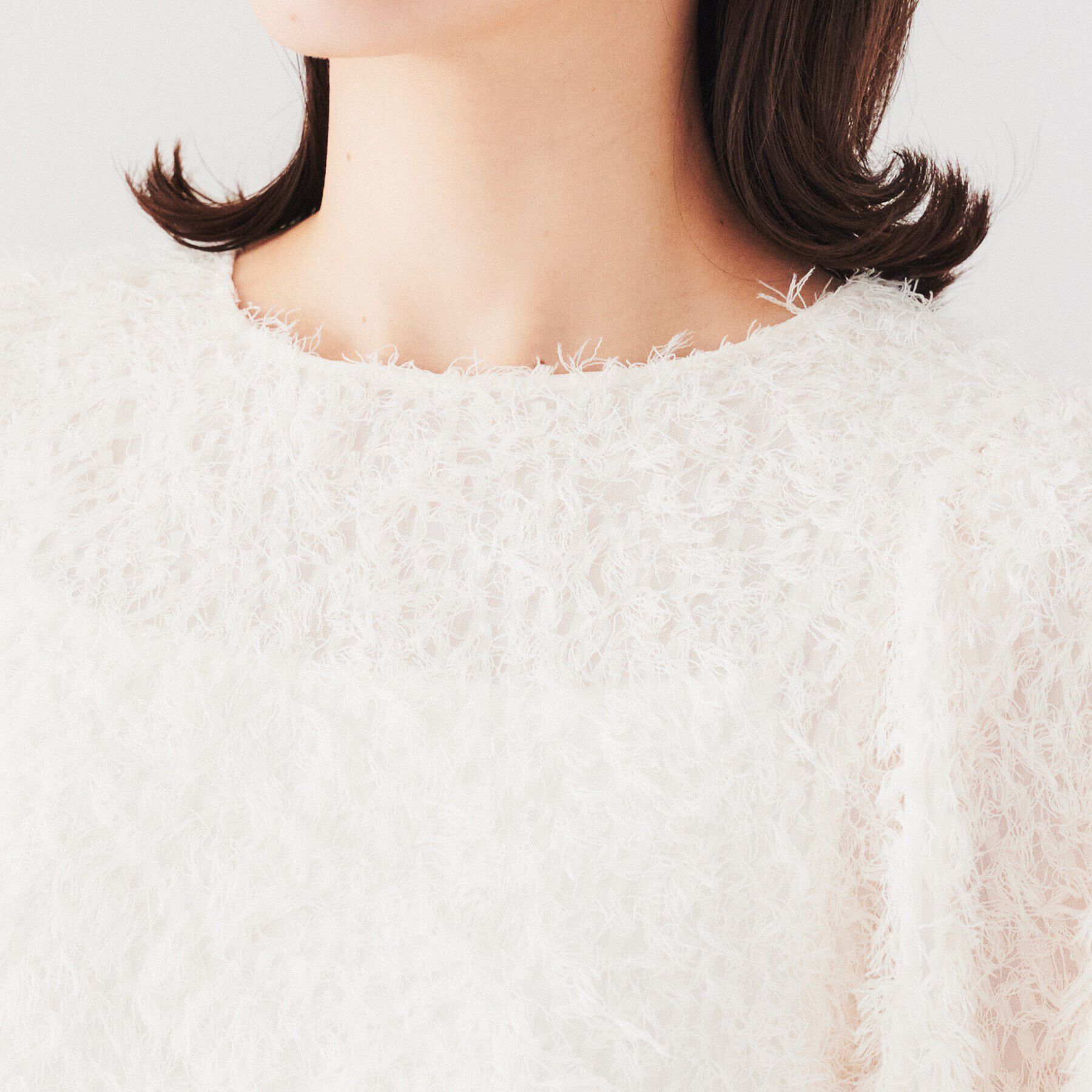 UNTITLED「【シアー/ボリューム袖】フェザージャカードブラウス」|シャツ・ブラウス|