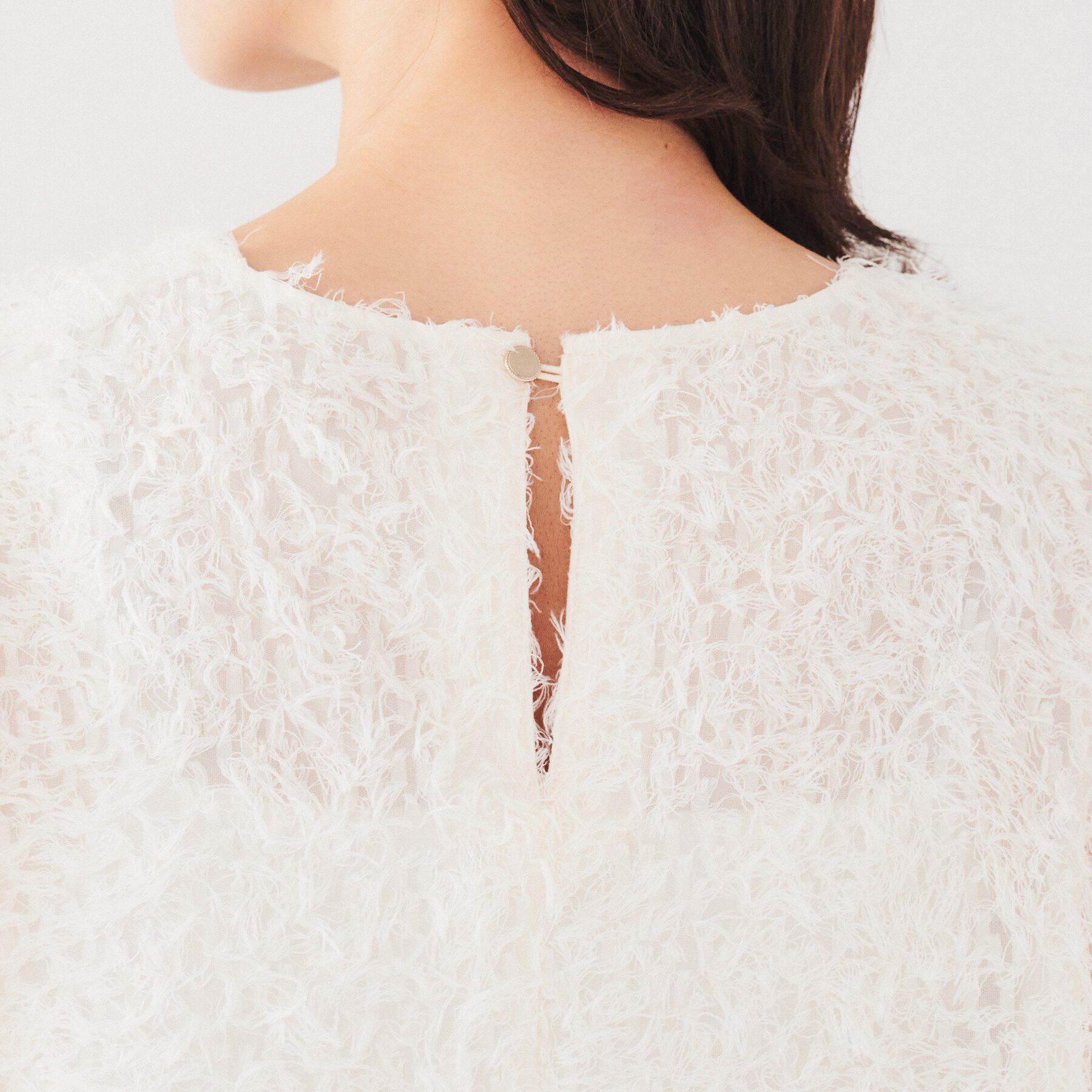 UNTITLED「【シアー/ボリューム袖】フェザージャカードブラウス」|シャツ・ブラウス|