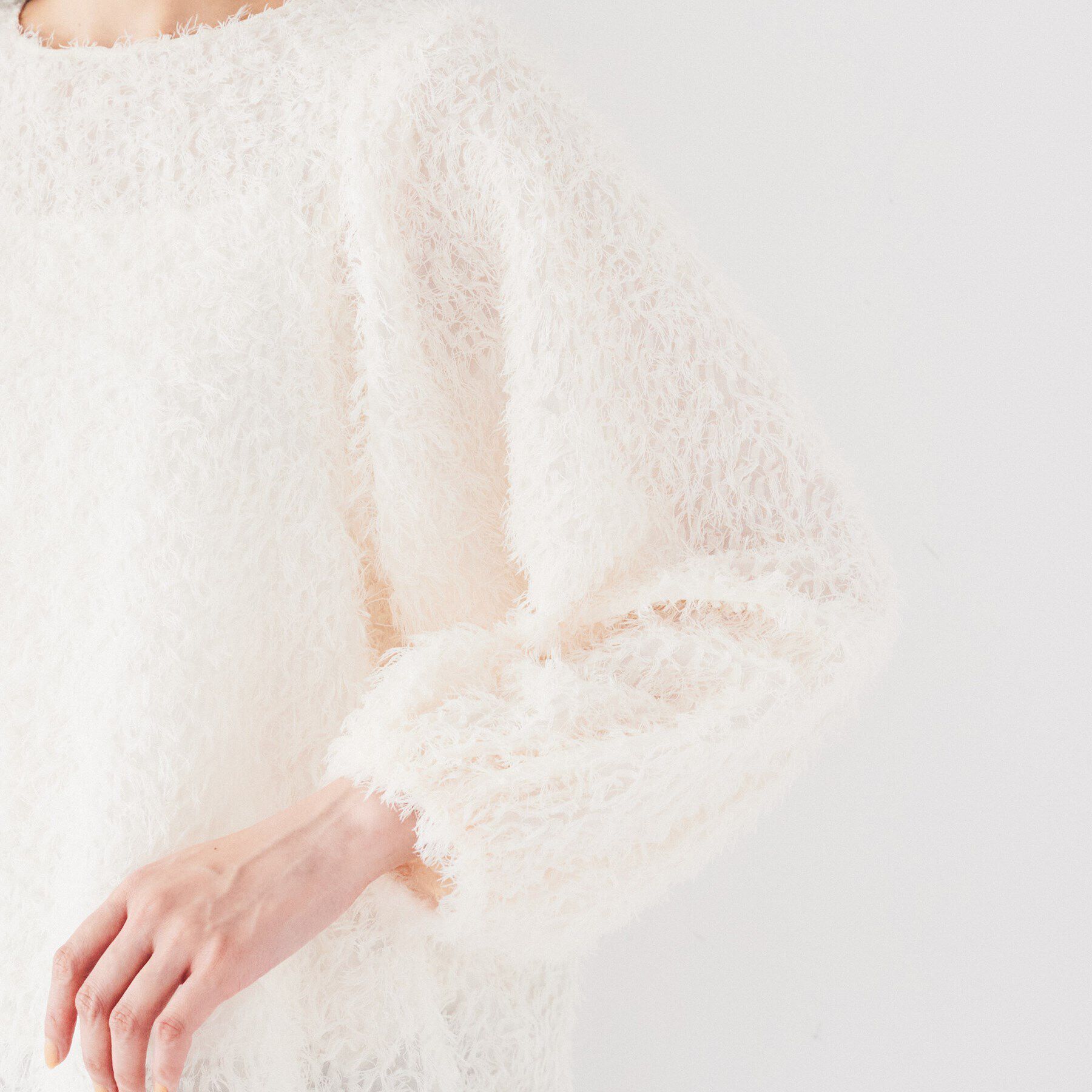 UNTITLED「【シアー/ボリューム袖】フェザージャカードブラウス」|シャツ・ブラウス|