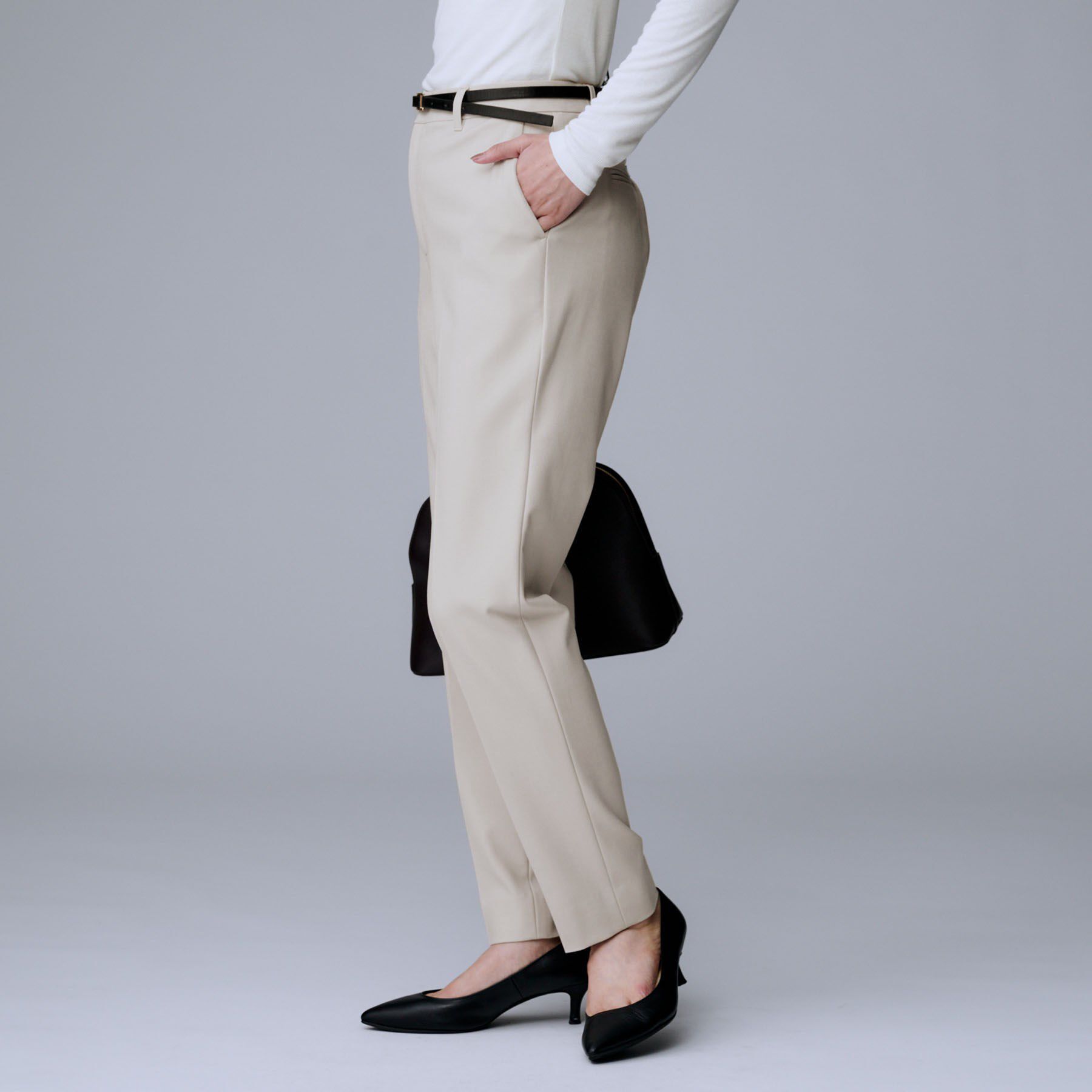 UNTITLED「【暖か素材/ストレッチ性】裏起毛テーパードパンツ」|その他|