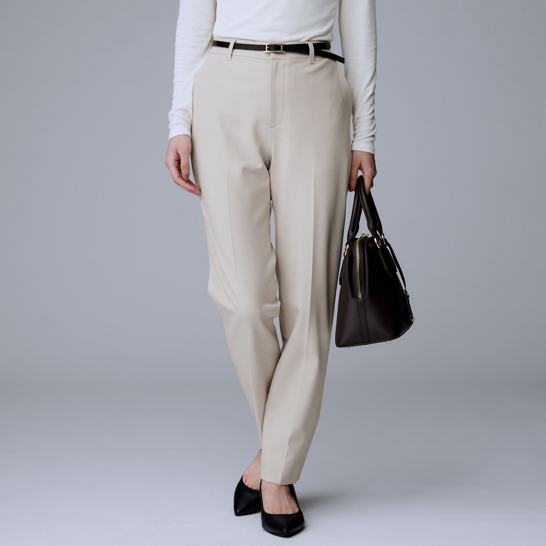 UNTITLED「【暖か素材/ストレッチ性】裏起毛テーパードパンツ」|その他|