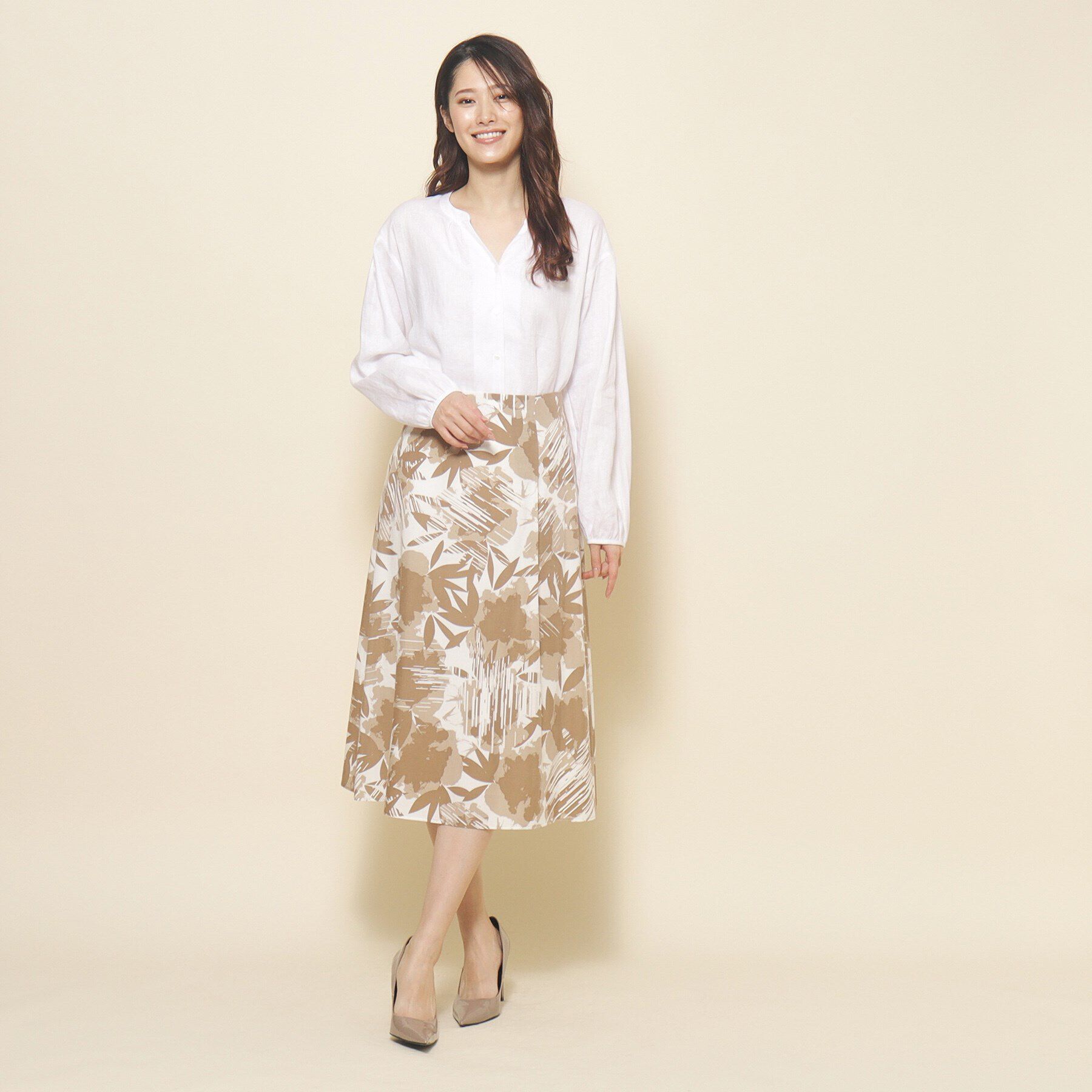 COUP DE CHANCE「【洗える】花柄フレアスカート」|スカート|