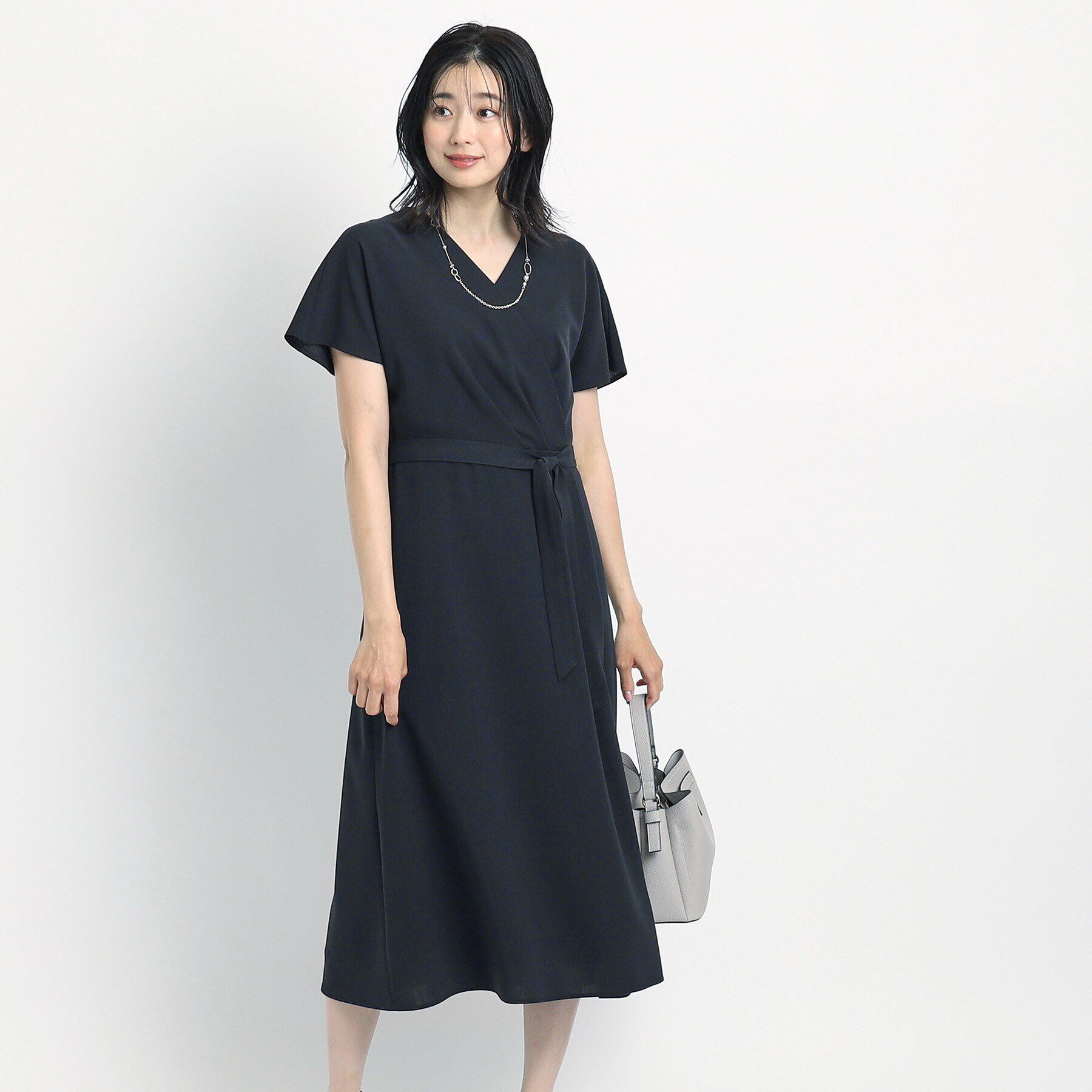 COUP DE CHANCE「【洗える／日本製／清涼感】夏におすすめ！女性らしいカシュクール風デザインワンピース」|ワンピース|