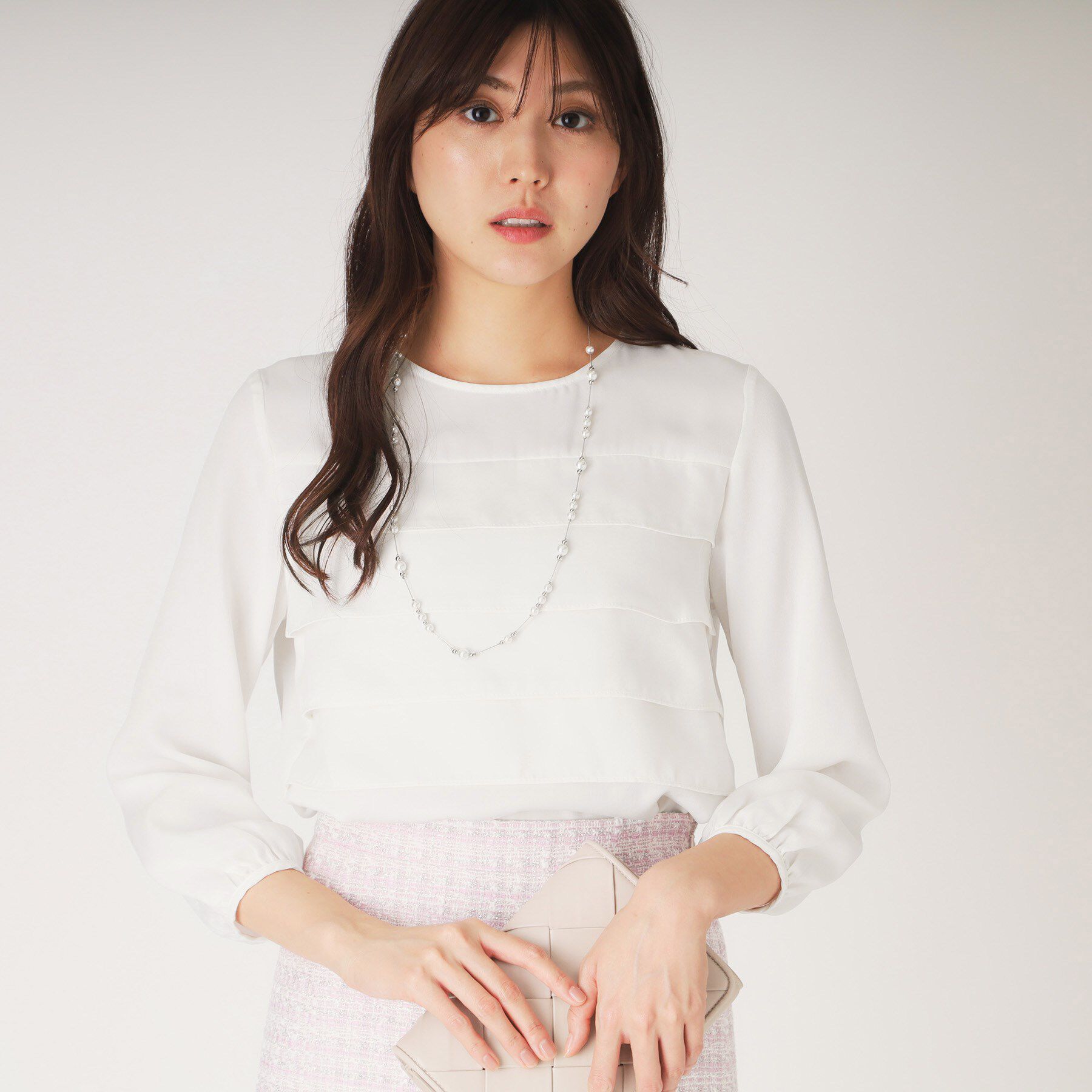 COUP DE CHANCE「【洗える】フリルブラウス」|シャツ・ブラウス|ホワイト(001)