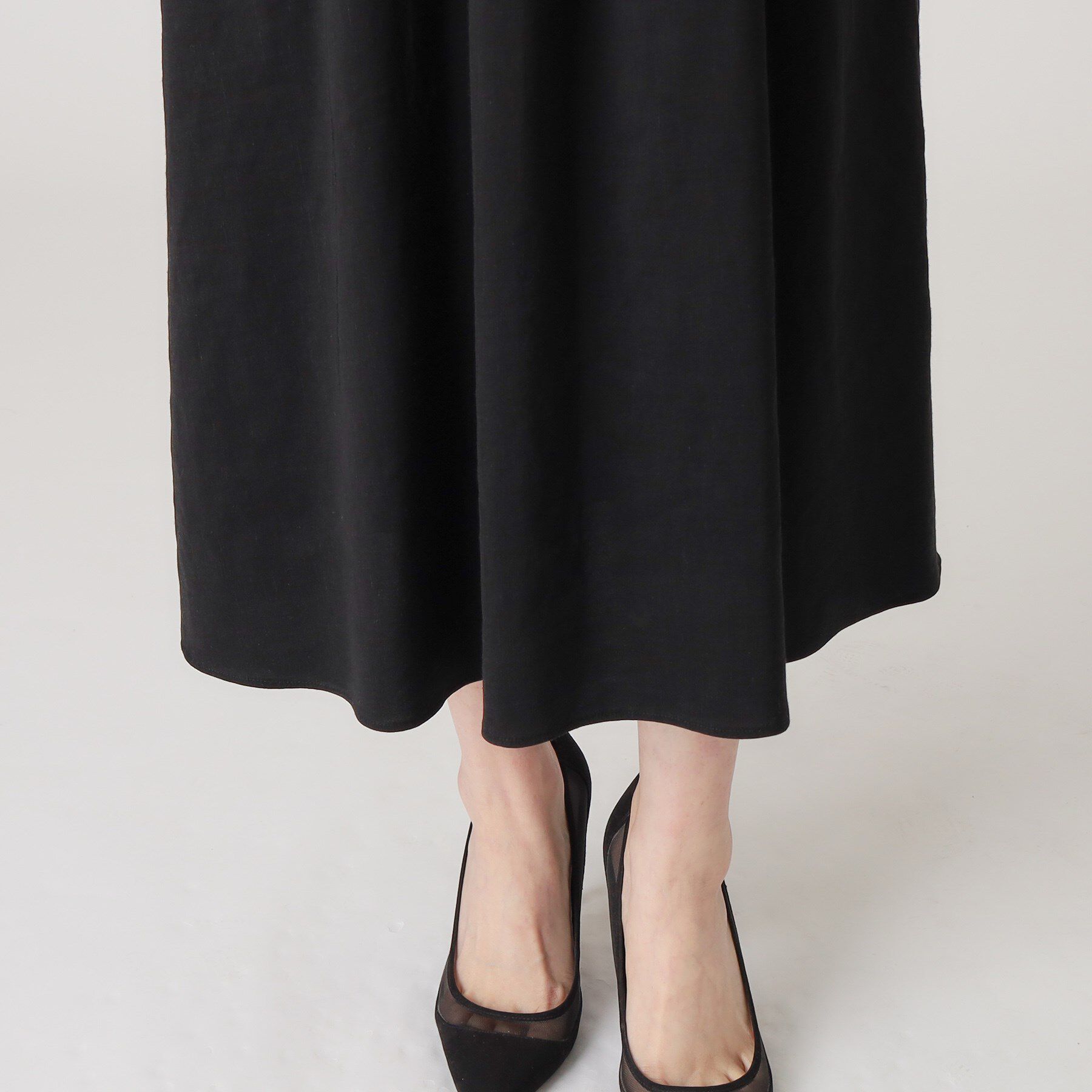 COUP DE CHANCE「【洗える／日本製／麻混素材】フィットアンドフレアワンピース」|ワンピース|