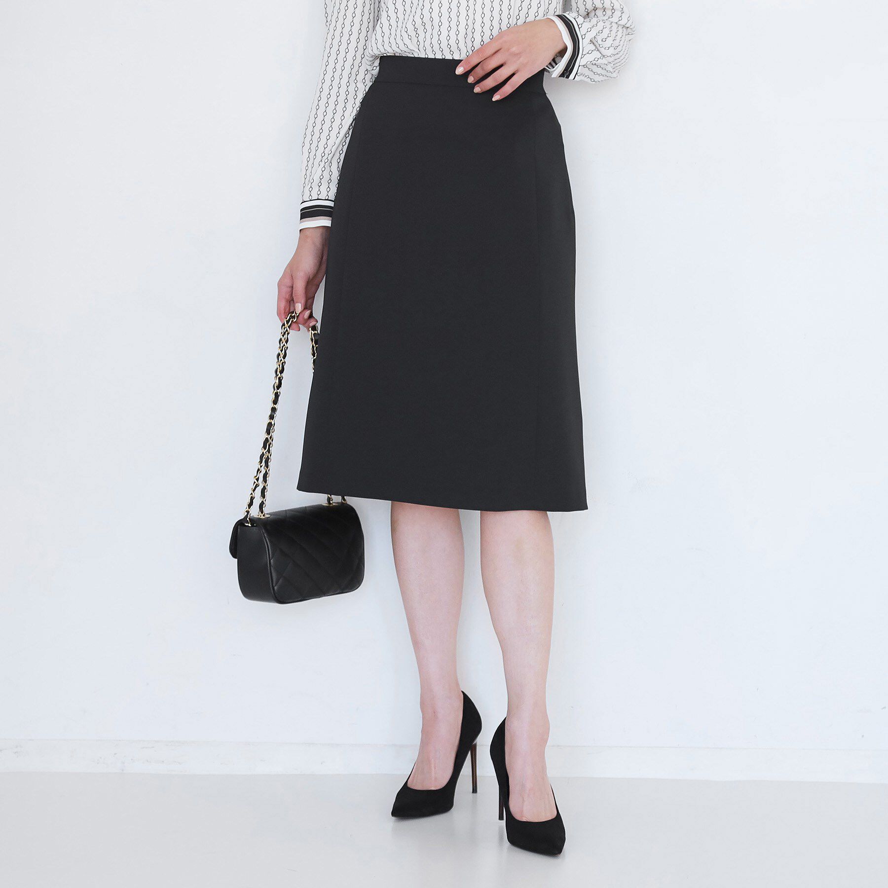 COUP DE CHANCE「【手洗い可／日本製／伸縮性／スーツ可】セミフレアースカート」|スカート|