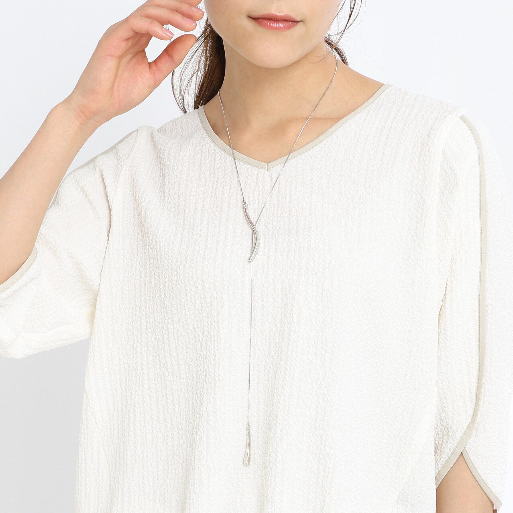 Reflect「【スライド式長さ調節可能】Y字パーツネックレス」|ネックレス|