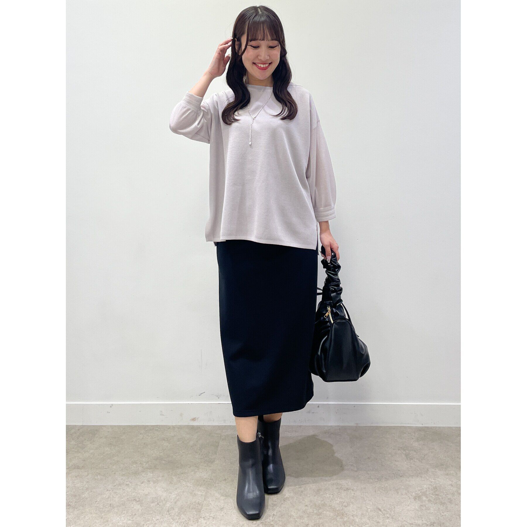 Reflect「【洗える】ボートネックスパークラメニット」|ニット・セーター|