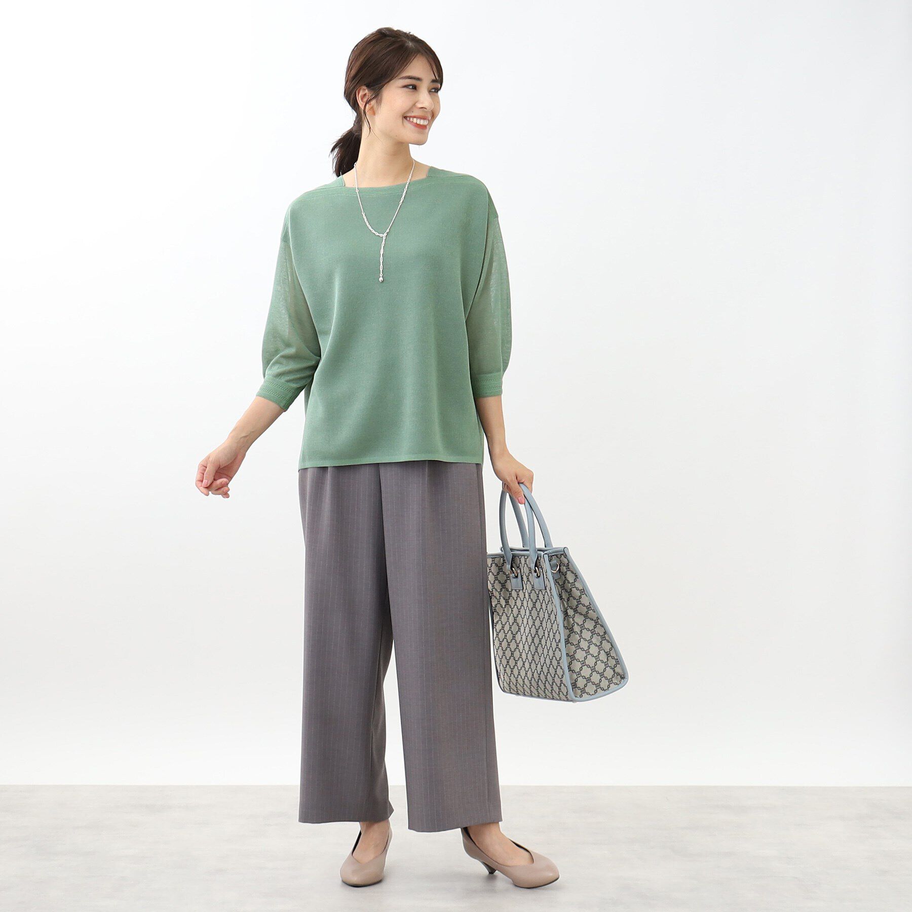 Reflect「【洗える】ボートネックスパークラメニット」|ニット・セーター|