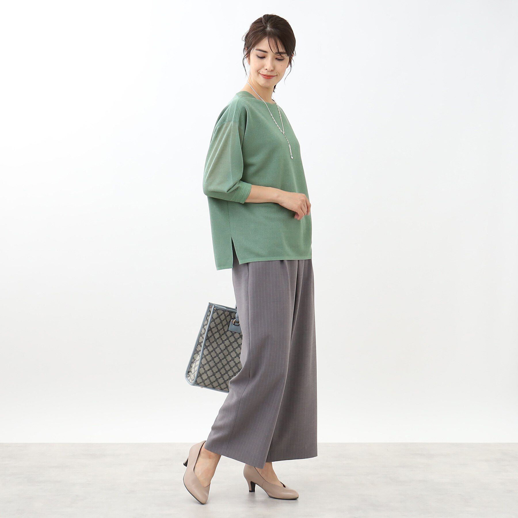 Reflect「【洗える】ボートネックスパークラメニット」|ニット・セーター|