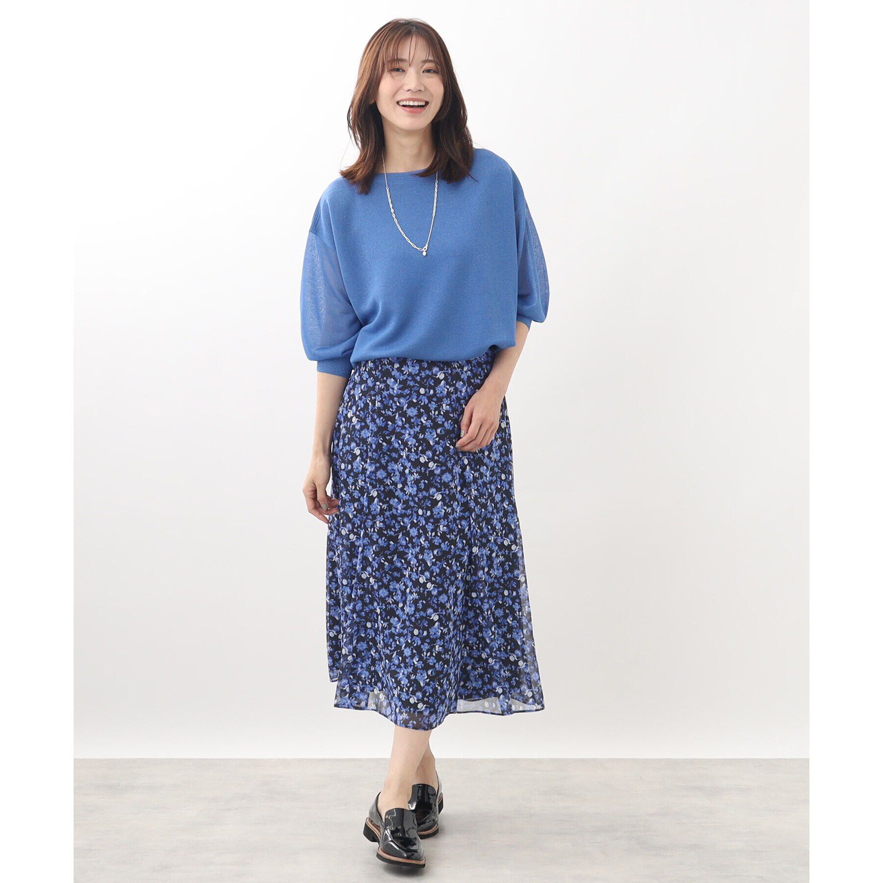 Reflect「【洗える】ボートネックスパークラメニット」|ニット・セーター|