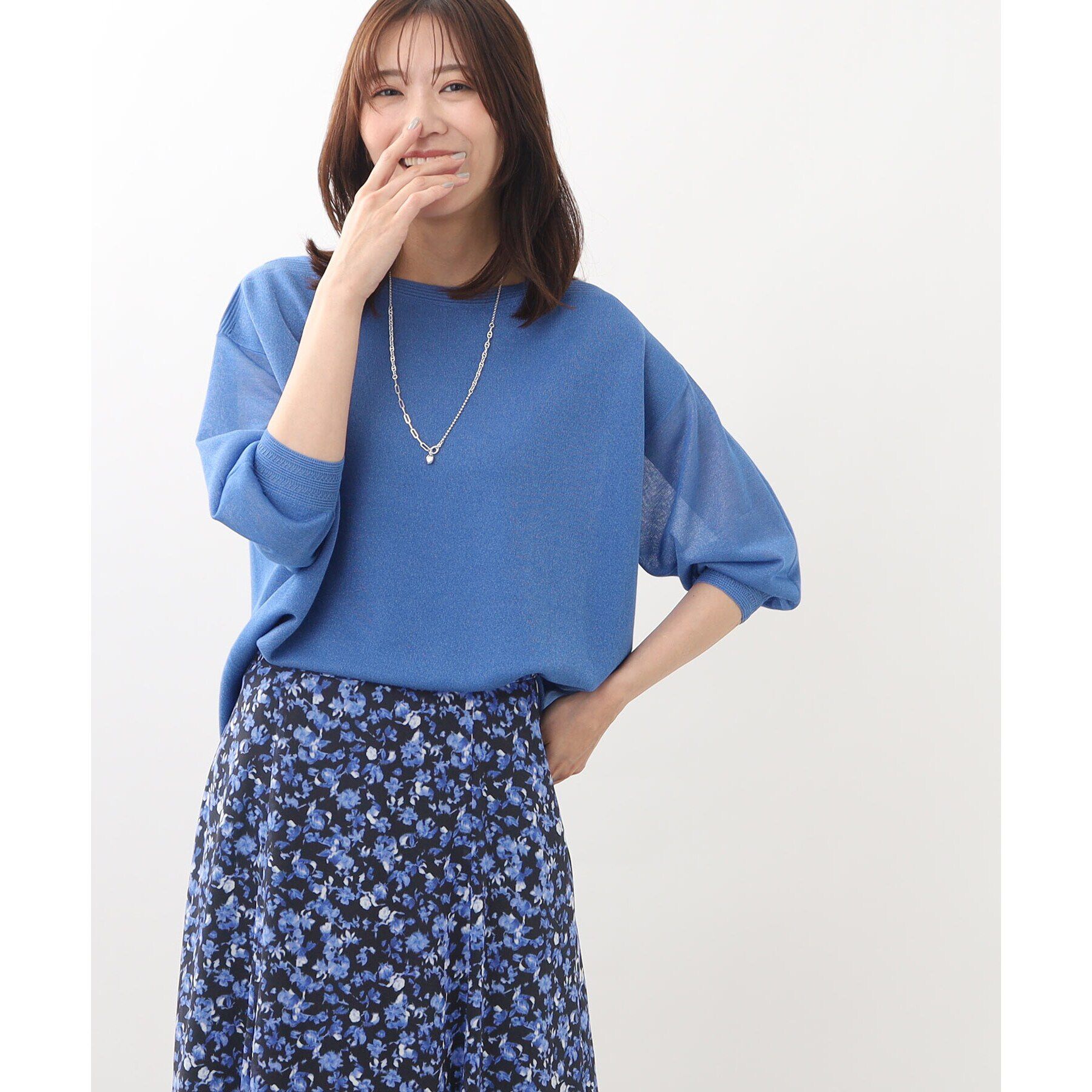 Reflect「【洗える】ボートネックスパークラメニット」|ニット・セーター|