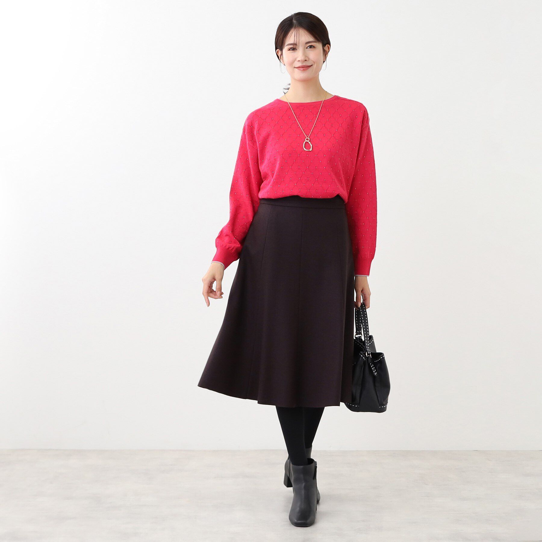 Reflect「【洗える】ラメジャカードニット」|ニット・セーター|