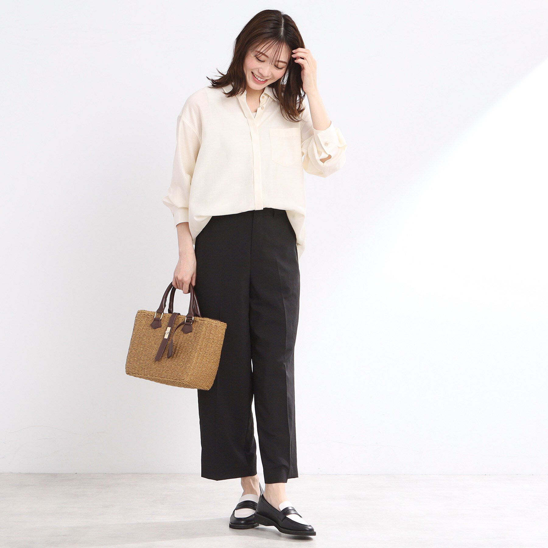 Reflect「【マシンウォッシュ可】3WAYシアーシャツブラウス」|シャツ・ブラウス|