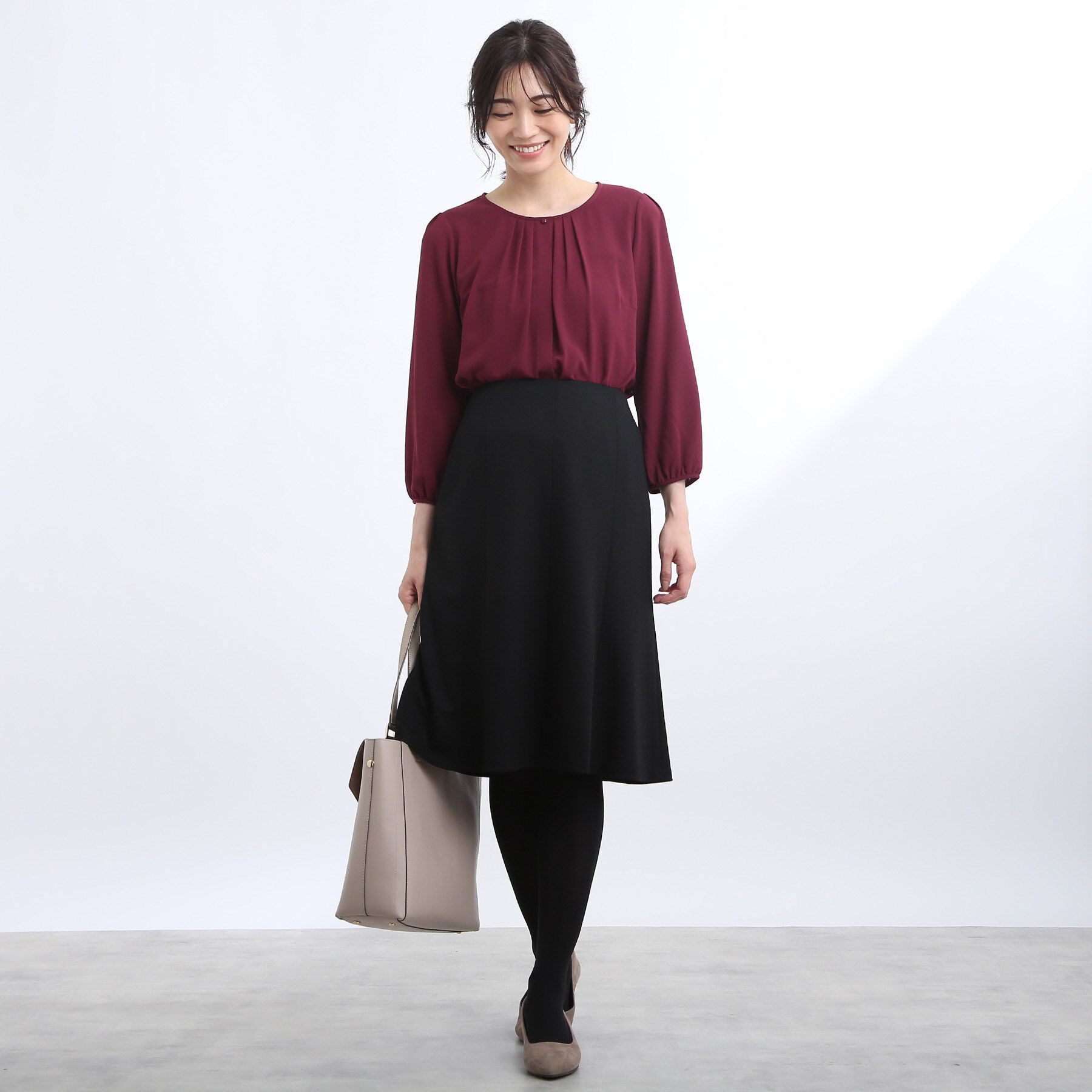 Reflect「【匠シリーズ/洗える】ソフトフレアスカート」|スカート|