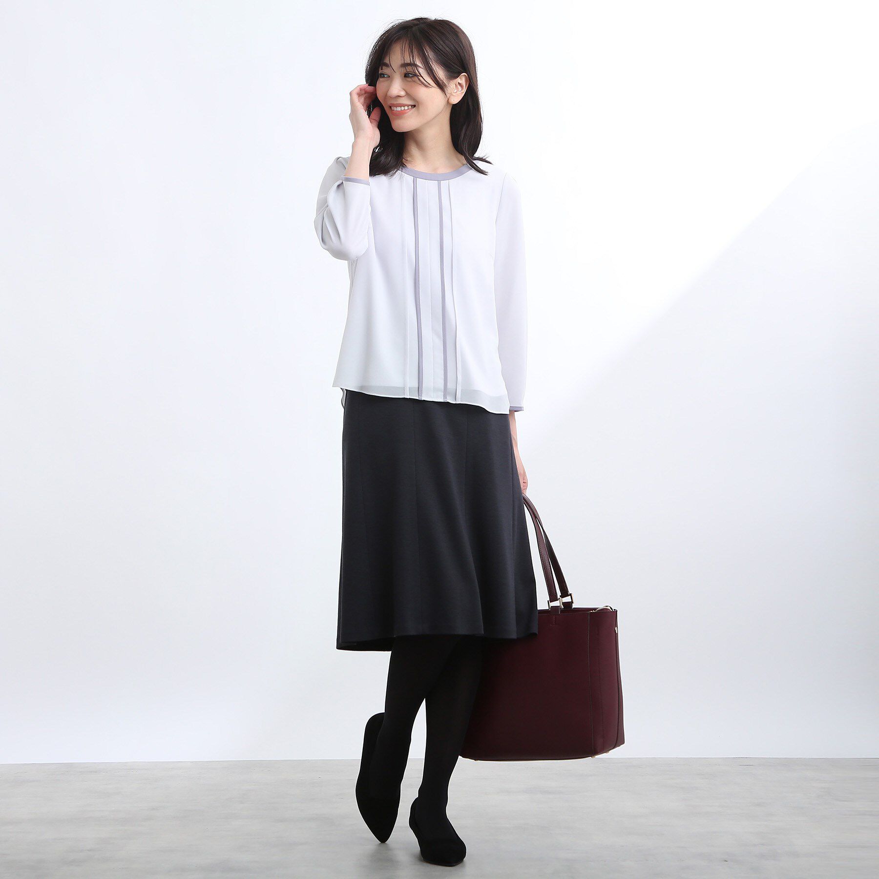 Reflect「【匠シリーズ/洗える】ソフトフレアスカート」|スカート|