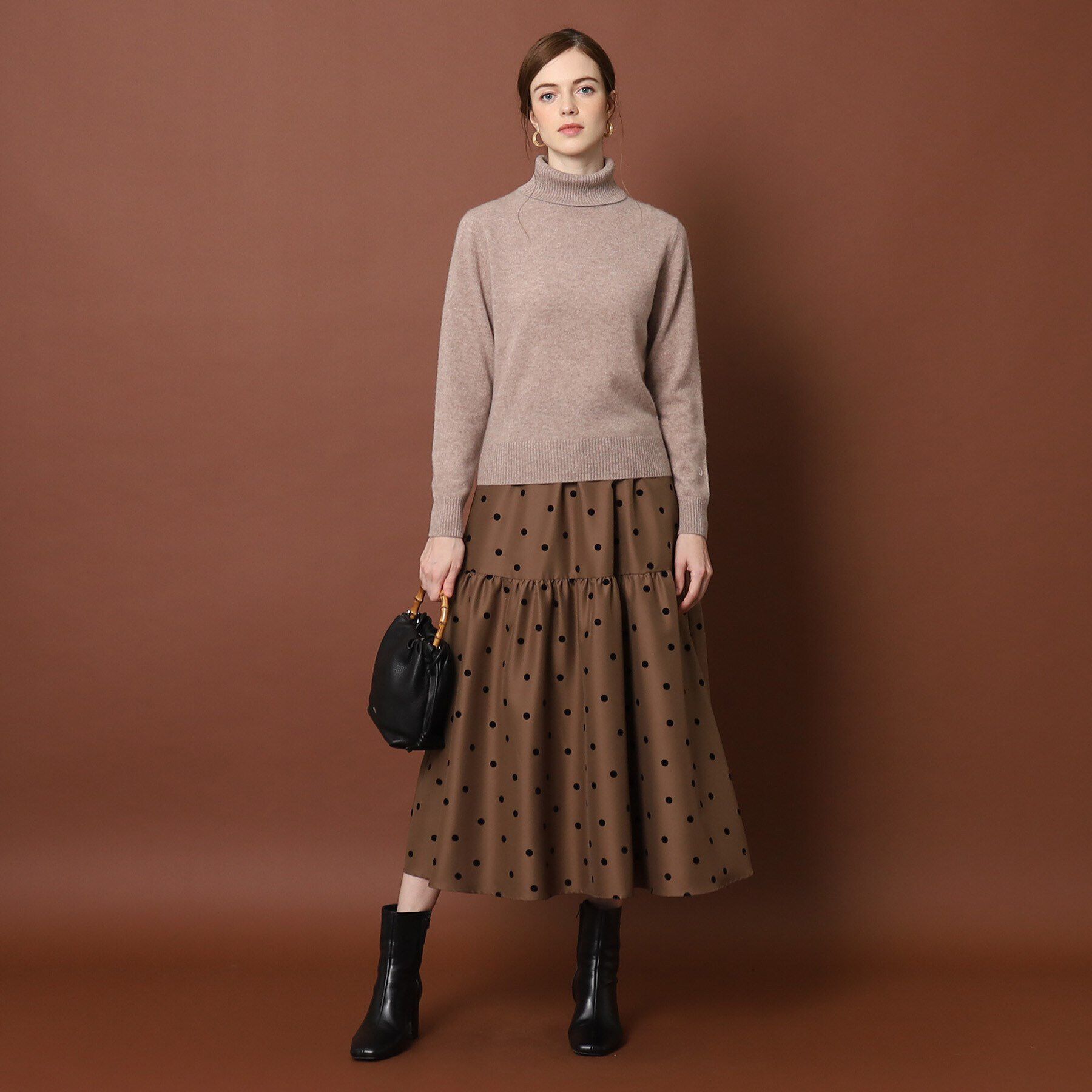 DRESSTERIOR「フロッキードットタフタスカート」|スカート|