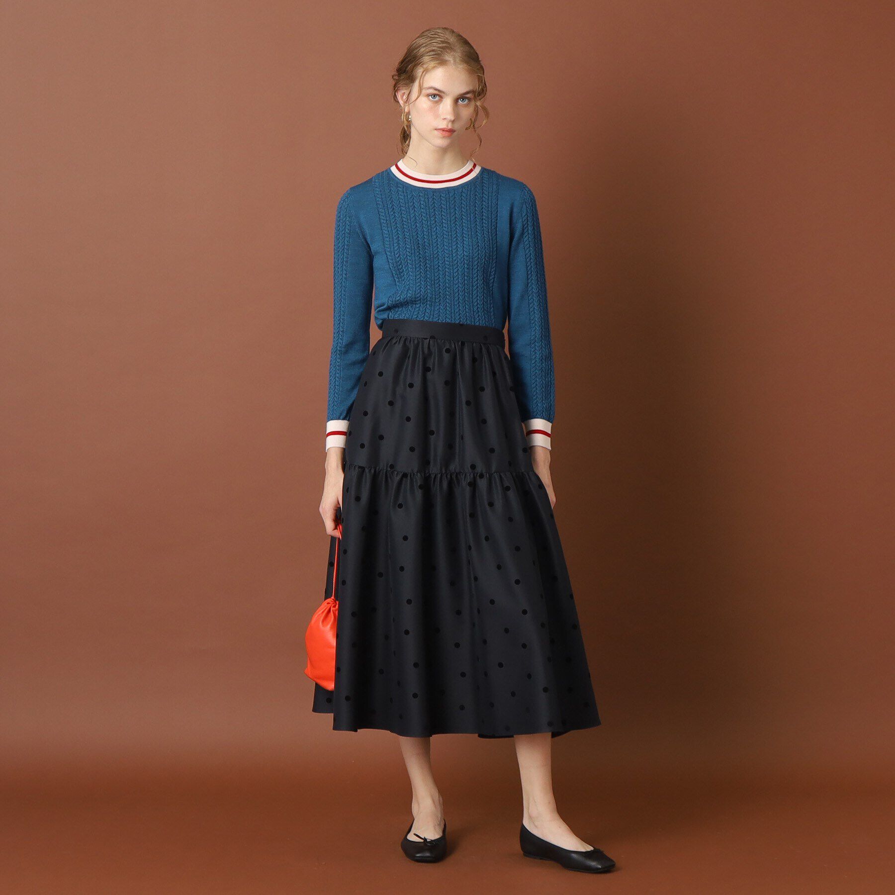 DRESSTERIOR「フロッキードットタフタスカート」|スカート|