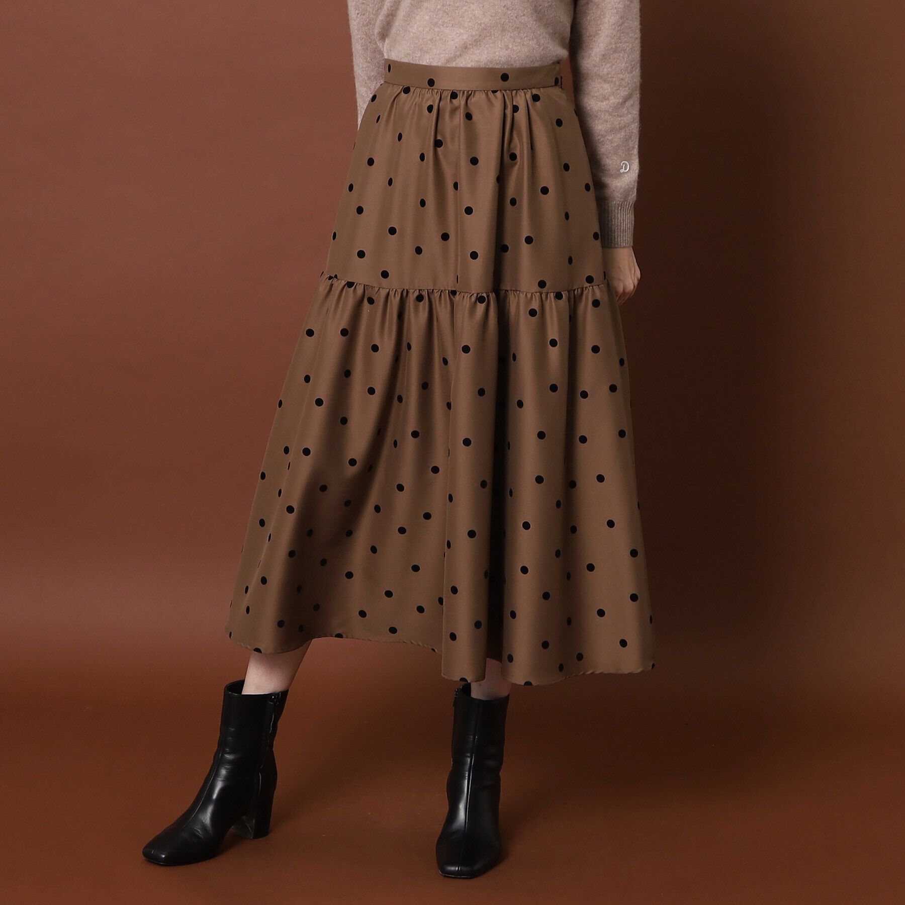 DRESSTERIOR「フロッキードットタフタスカート」|スカート|