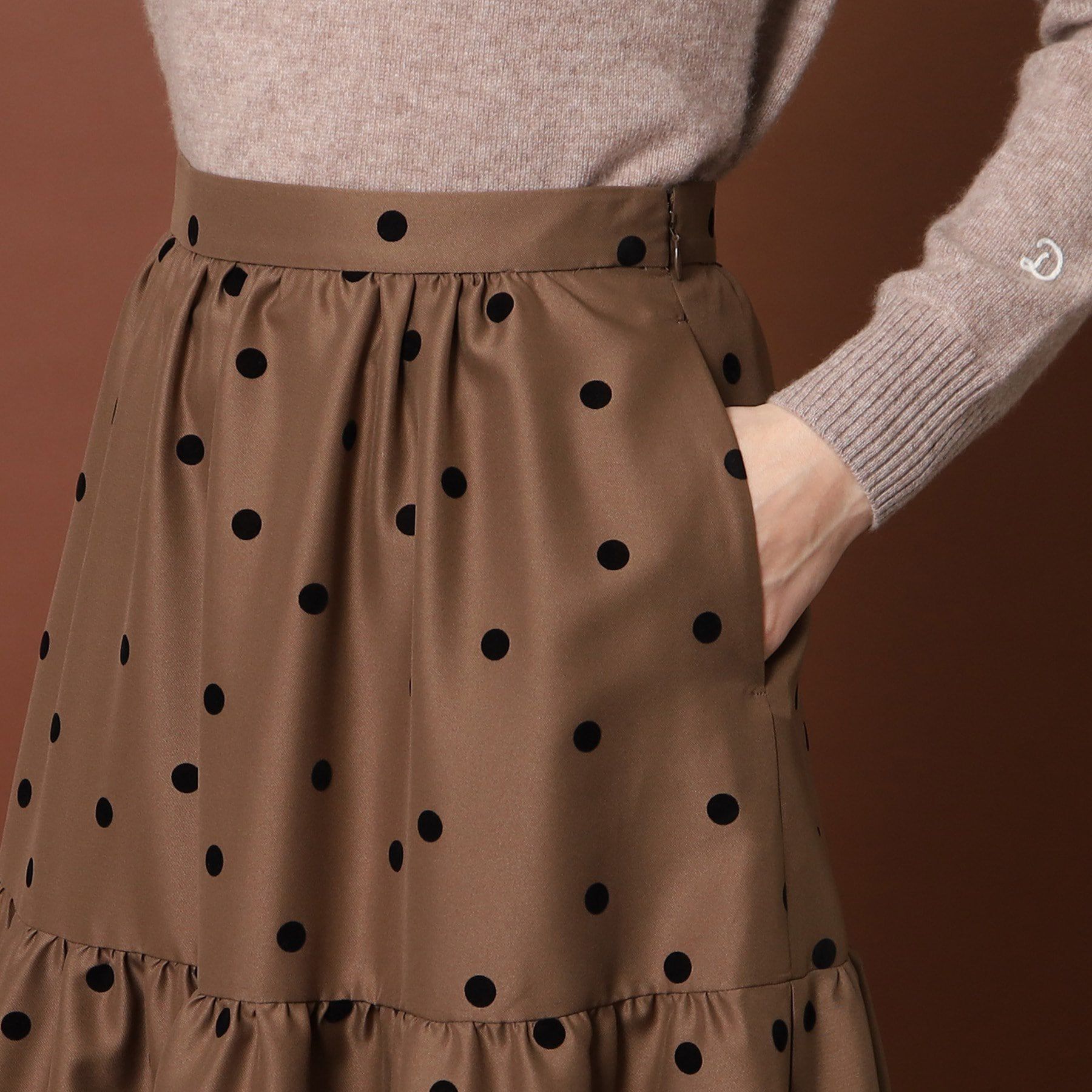 DRESSTERIOR「フロッキードットタフタスカート」|スカート|