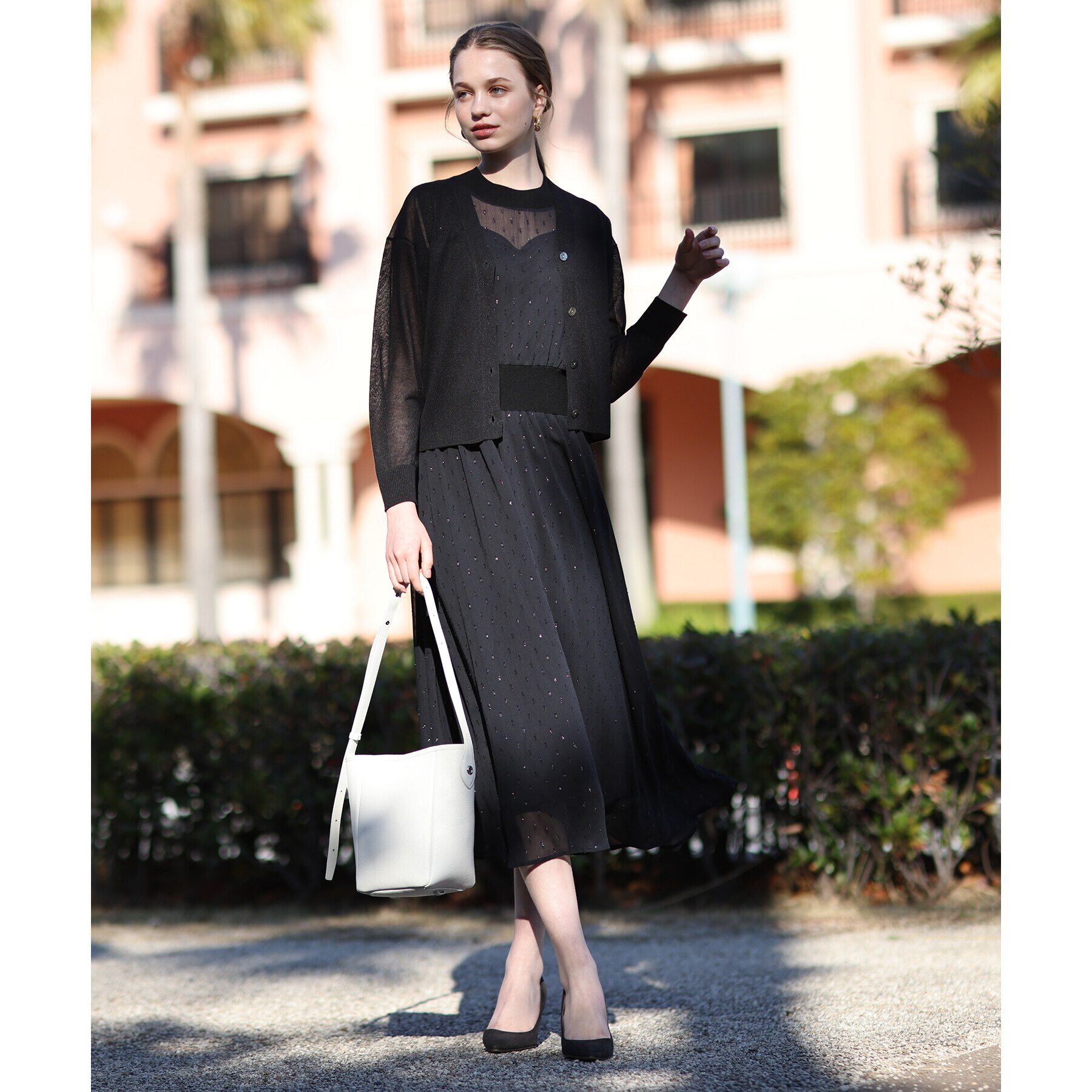 DRESSTERIOR「◆【通勤・行事対応可能/洗える】フィルムドットワンピース」|ワンピース|