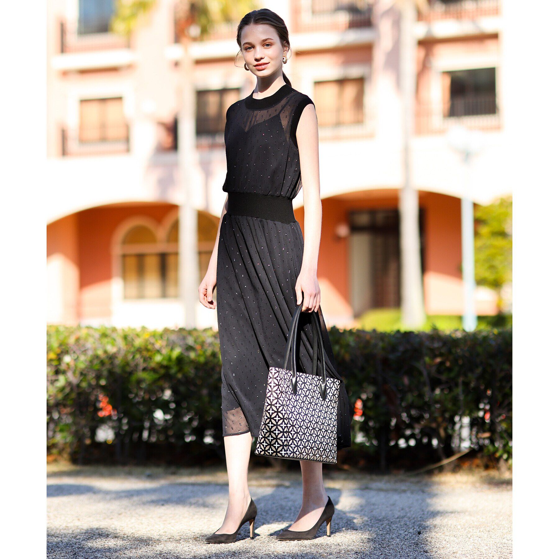 DRESSTERIOR「◆【通勤・行事対応可能/洗える】フィルムドットワンピース」|ワンピース|