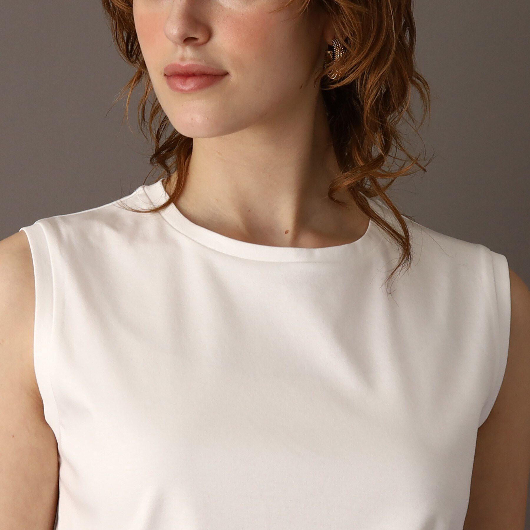DRESSTERIOR「アイスクリアコットンノースリーブ」|Tシャツ・カットソー|