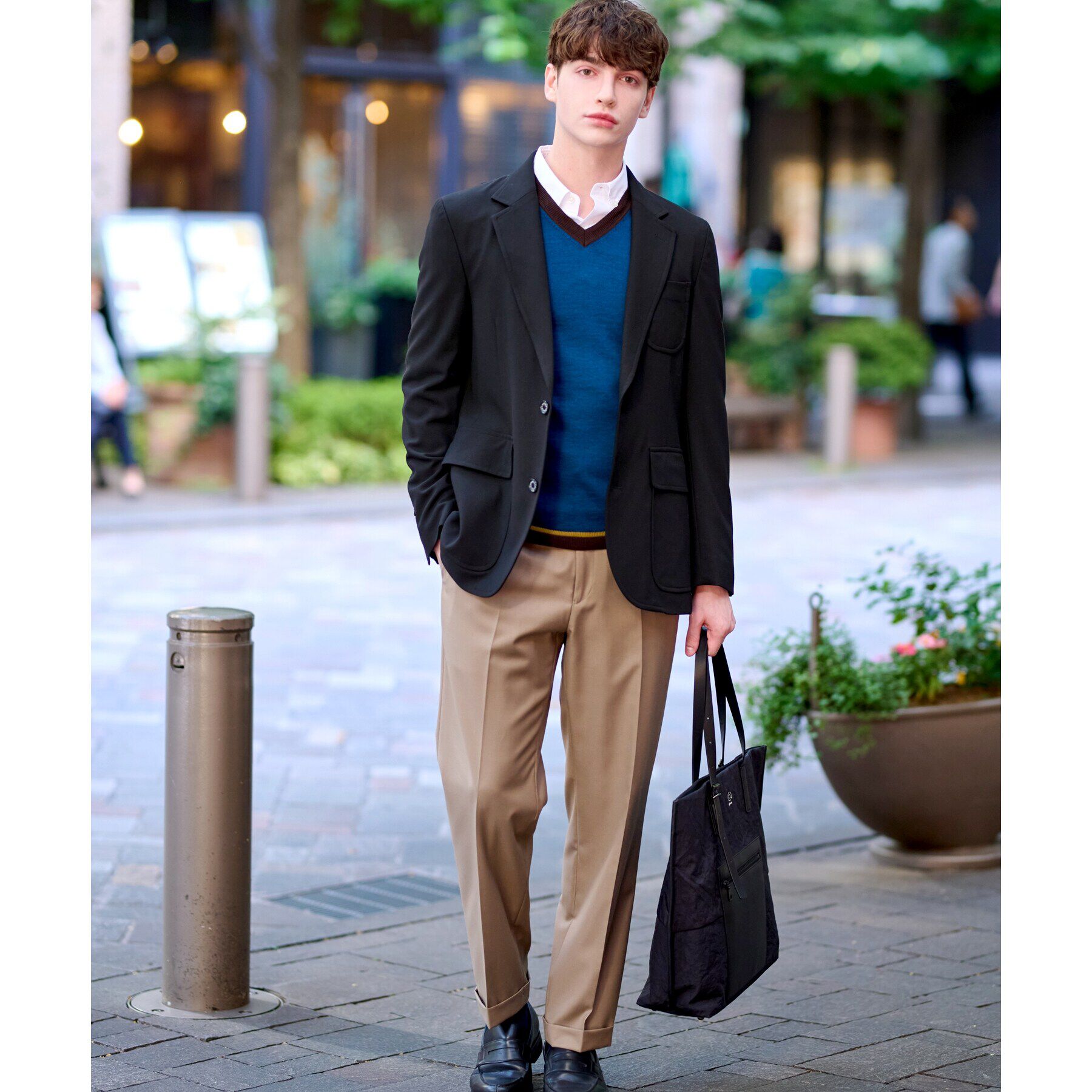 DRESSTERIOR「【セットアップ可】ストレッチリラクシング スリーパッチジャケット」|テーラードジャケット|